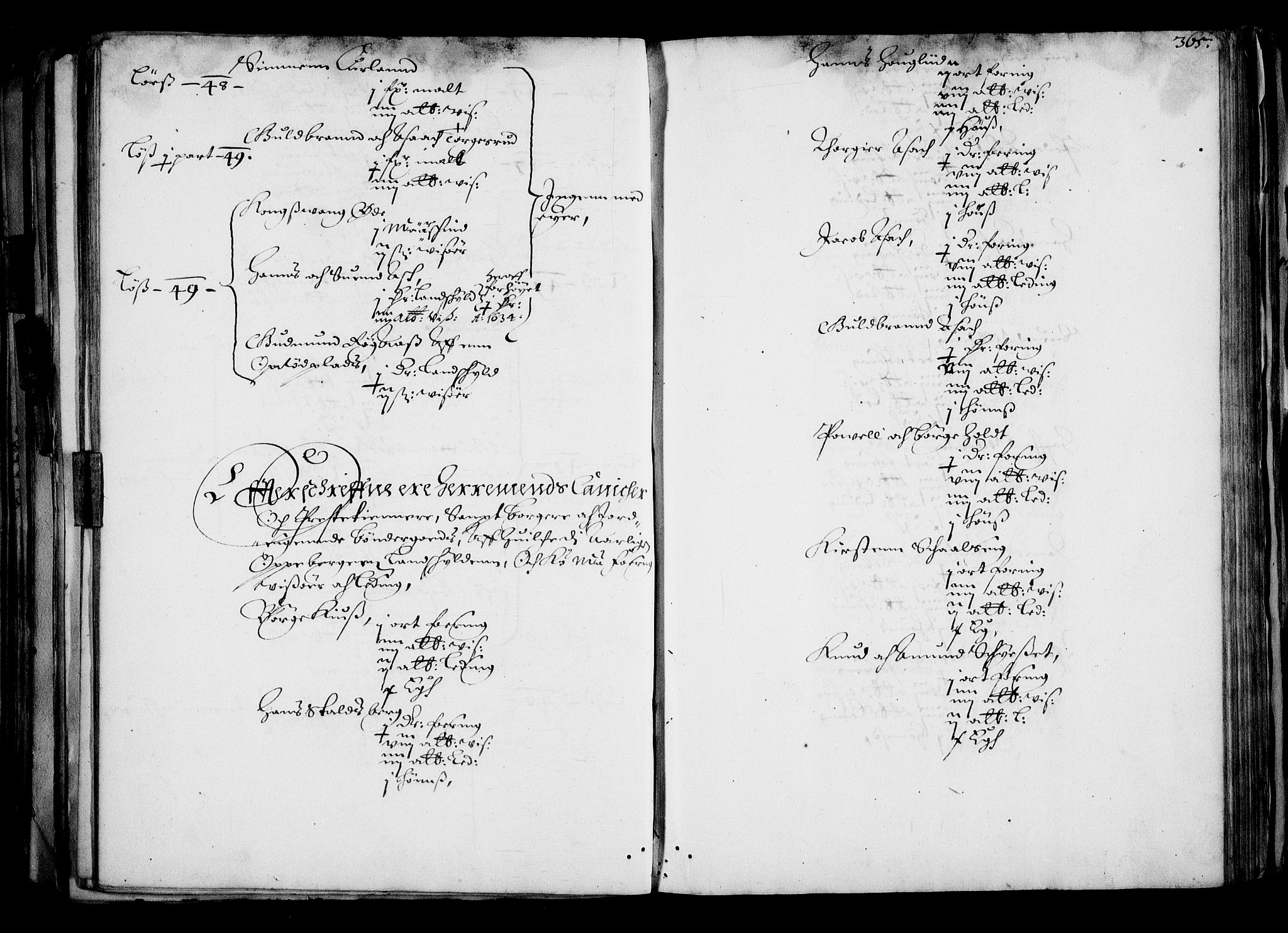 Rentekammeret inntil 1814, Realistisk ordnet avdeling, AV/RA-EA-4070/N/Na/L0001: [XI f]: Akershus stifts jordebok, 1652, s. 364b-365a