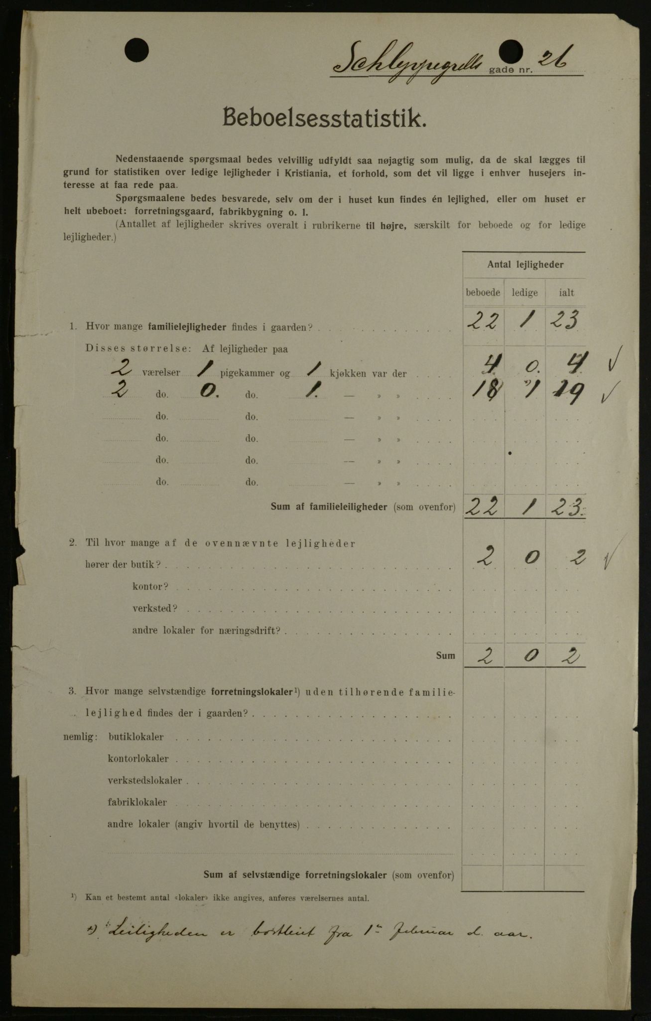OBA, Kommunal folketelling 1.2.1908 for Kristiania kjøpstad, 1908, s. 81310