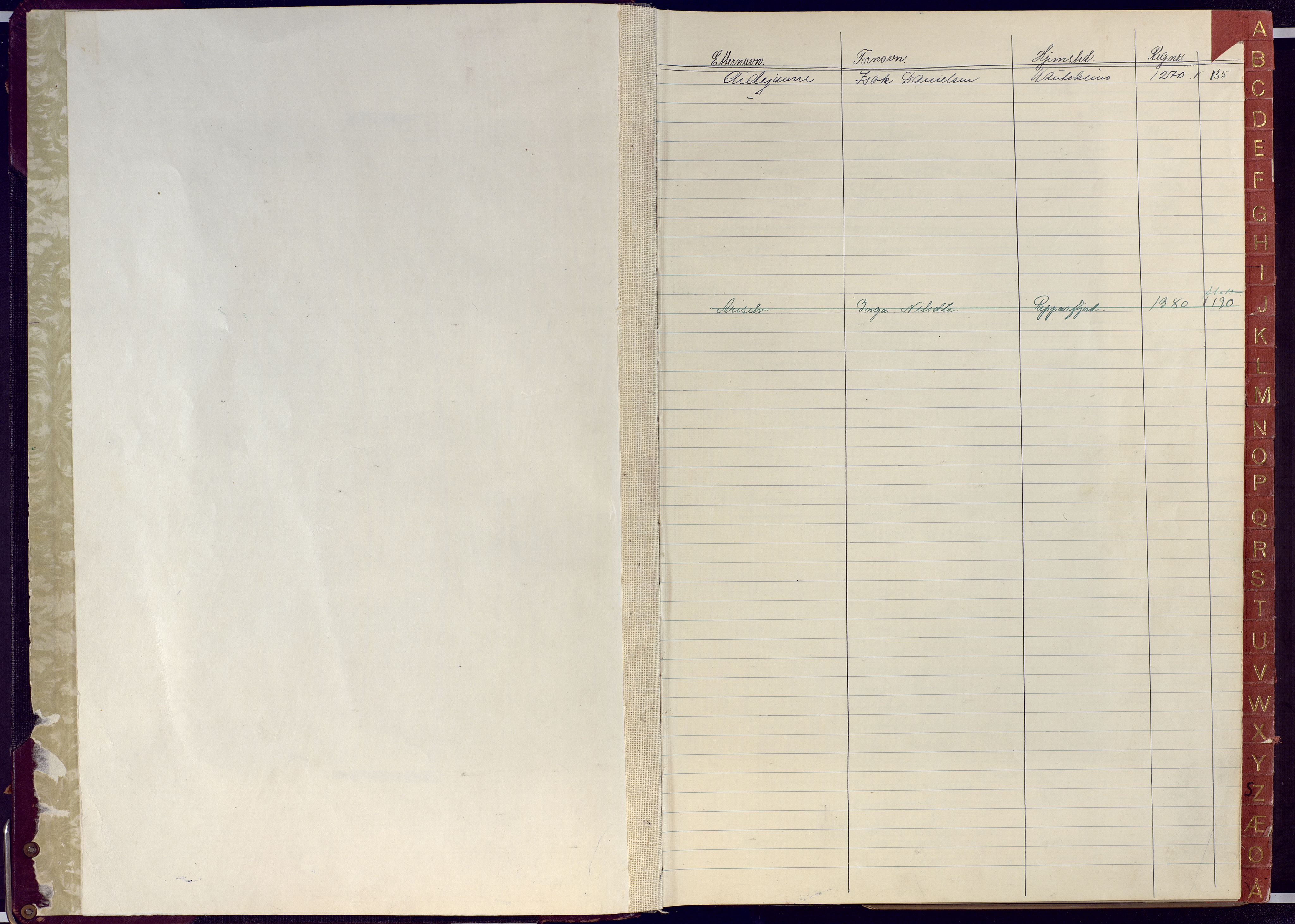 Reindriftsforvaltningen Vest-Finnmark, AV/SATØ-S-1452/G/Ga/L0001: Reinmerkeprotokoll for Finnmark fylke - Kautokeino reinsogn nr. 1001-1400, 1935-2009