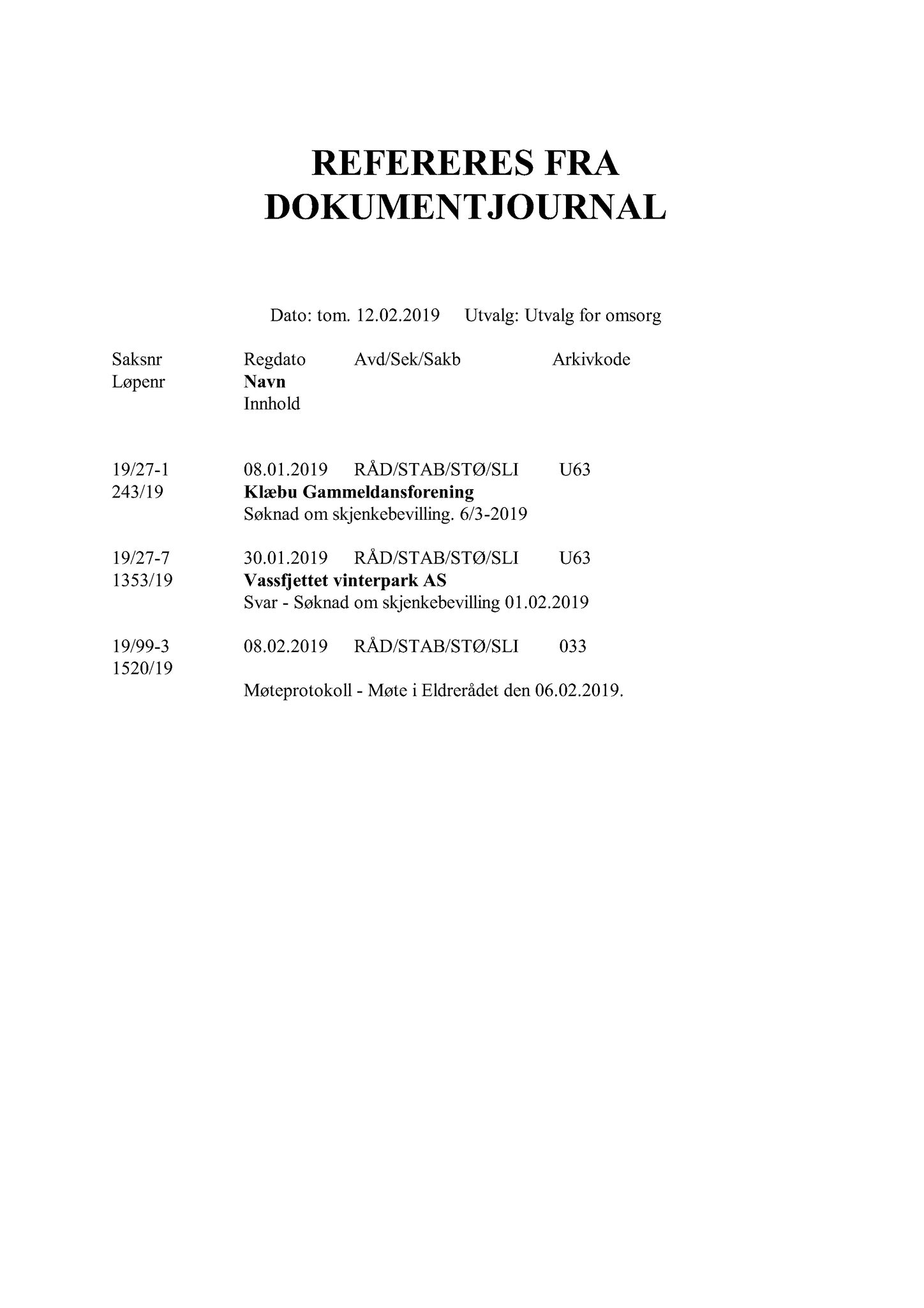 Klæbu Kommune, TRKO/KK/05-UOm/L010: Utvalg for omsorg - Møtedokumenter, 2019, s. 29