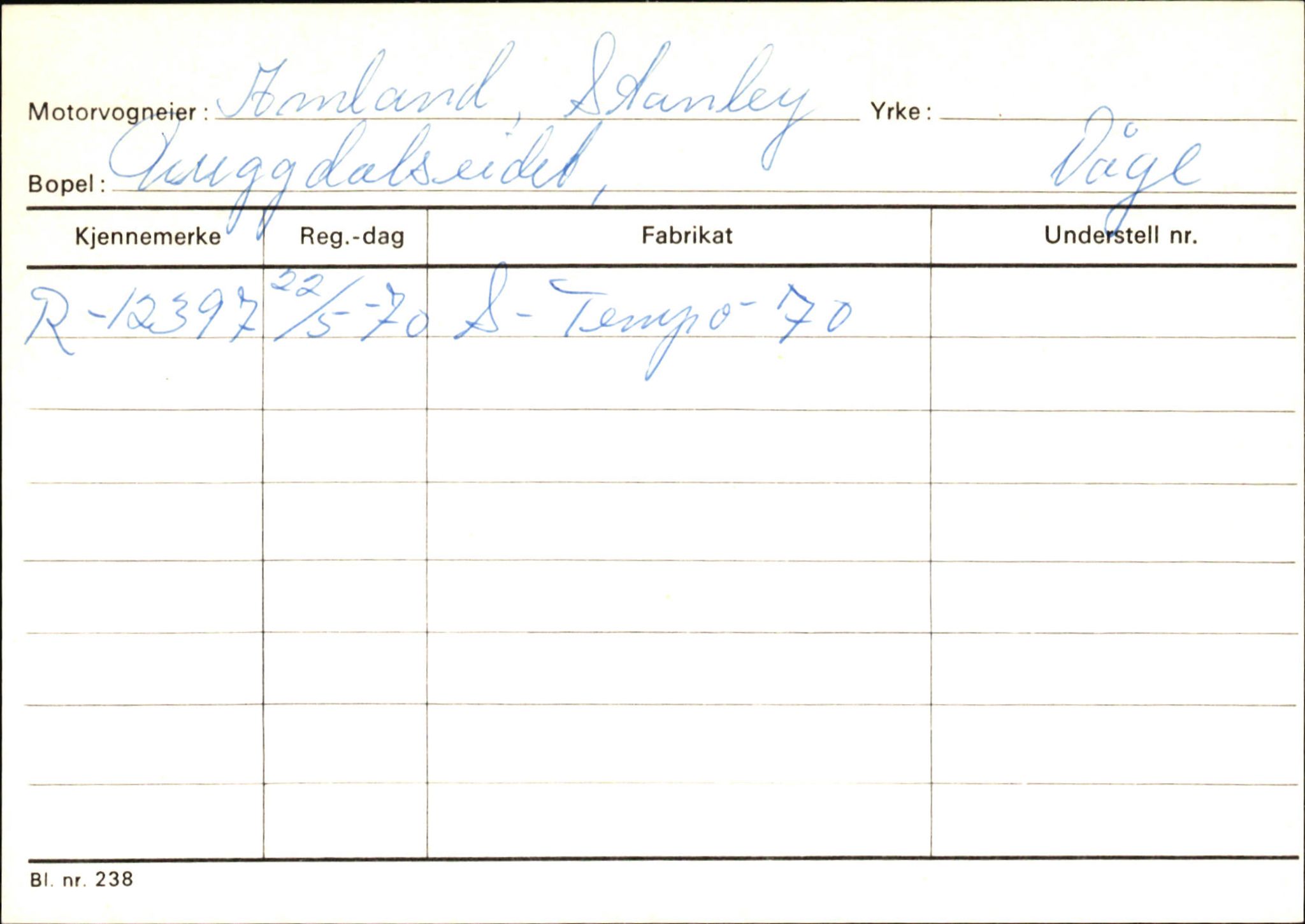 Statens vegvesen, Hordaland vegkontor, SAB/A-5201/2/Ha/L0001: R-eierkort A, 1920-1971, s. 745