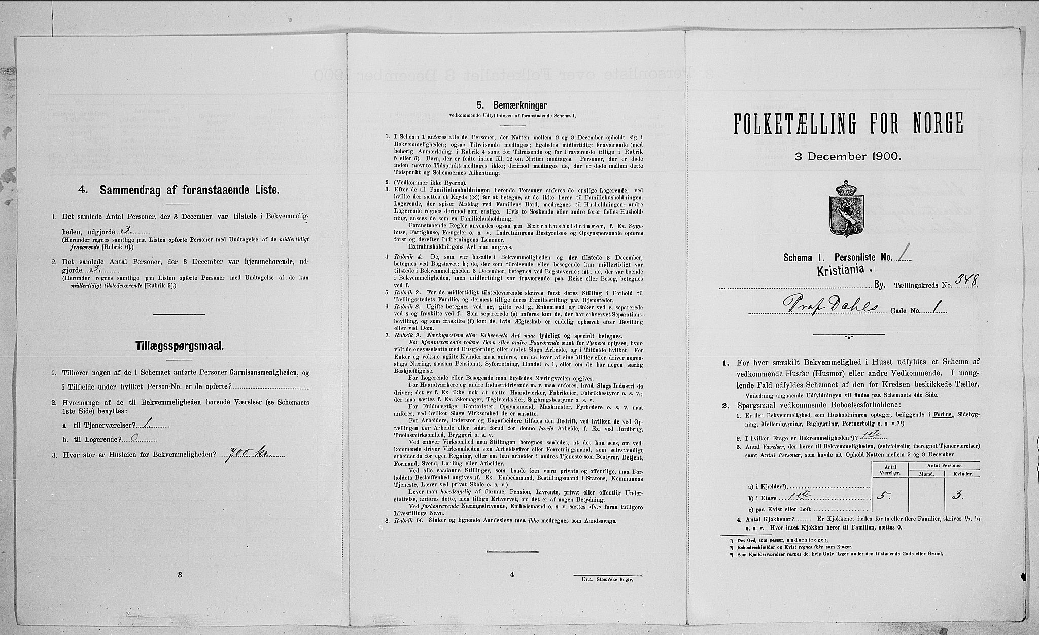 SAO, Folketelling 1900 for 0301 Kristiania kjøpstad, 1900, s. 73154