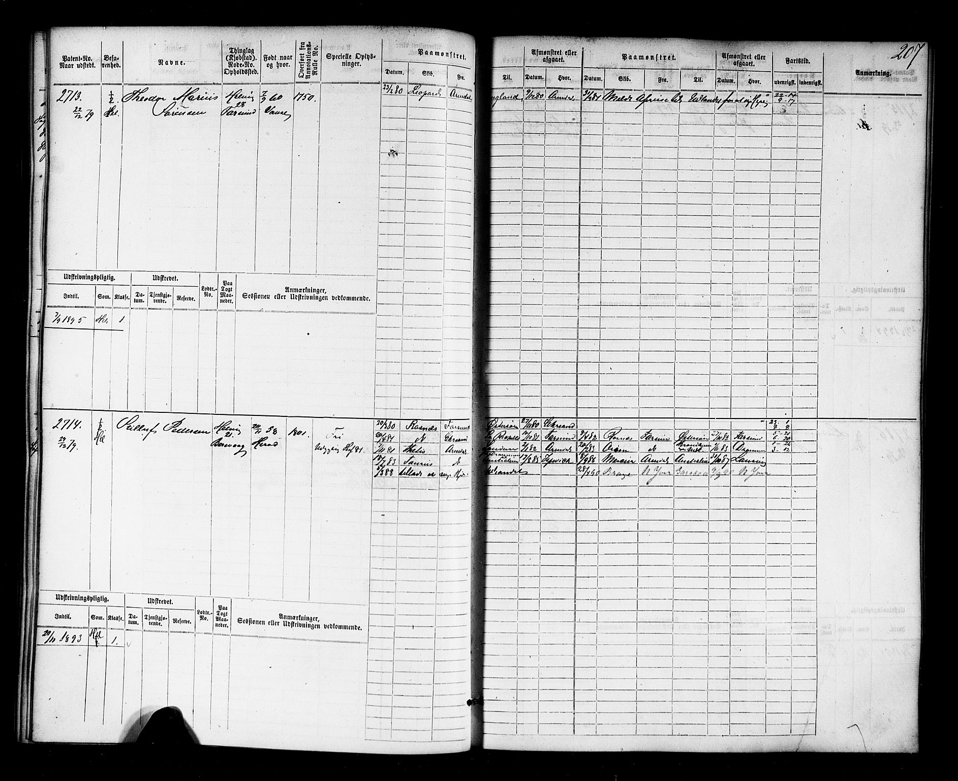Farsund mønstringskrets, AV/SAK-2031-0017/F/Fb/L0018: Hovedrulle nr 2301-3066, Z-10, 1875-1914, s. 212