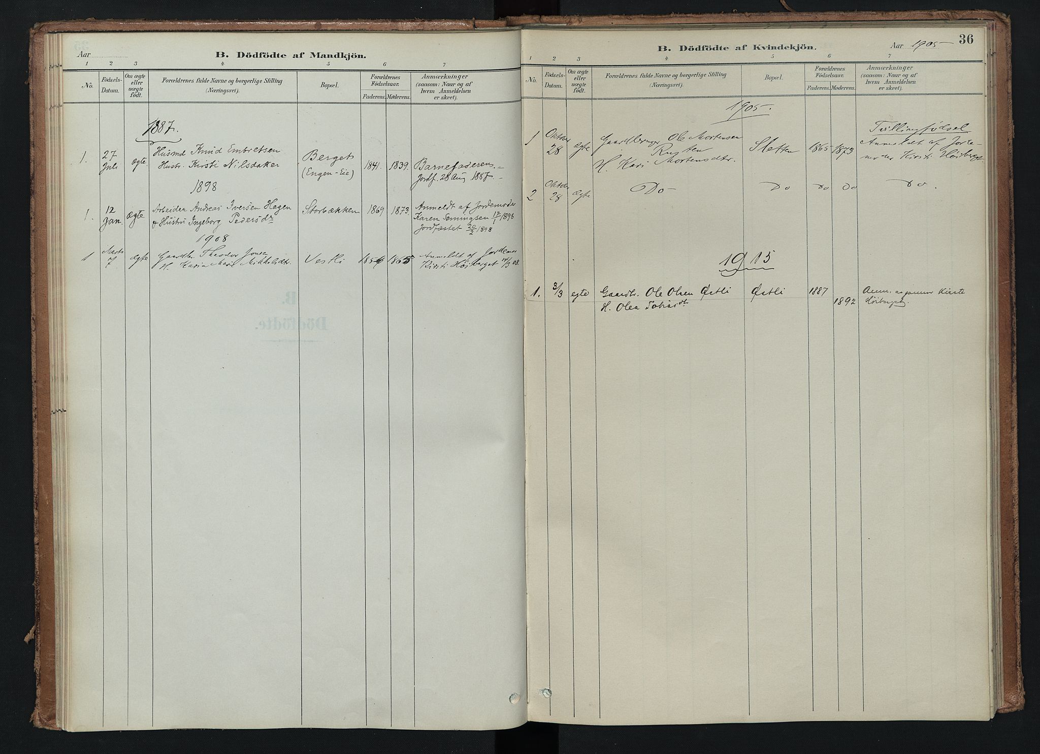 Tynset prestekontor, AV/SAH-PREST-058/H/Ha/Haa/L0024: Ministerialbok nr. 24, 1885-1916, s. 36