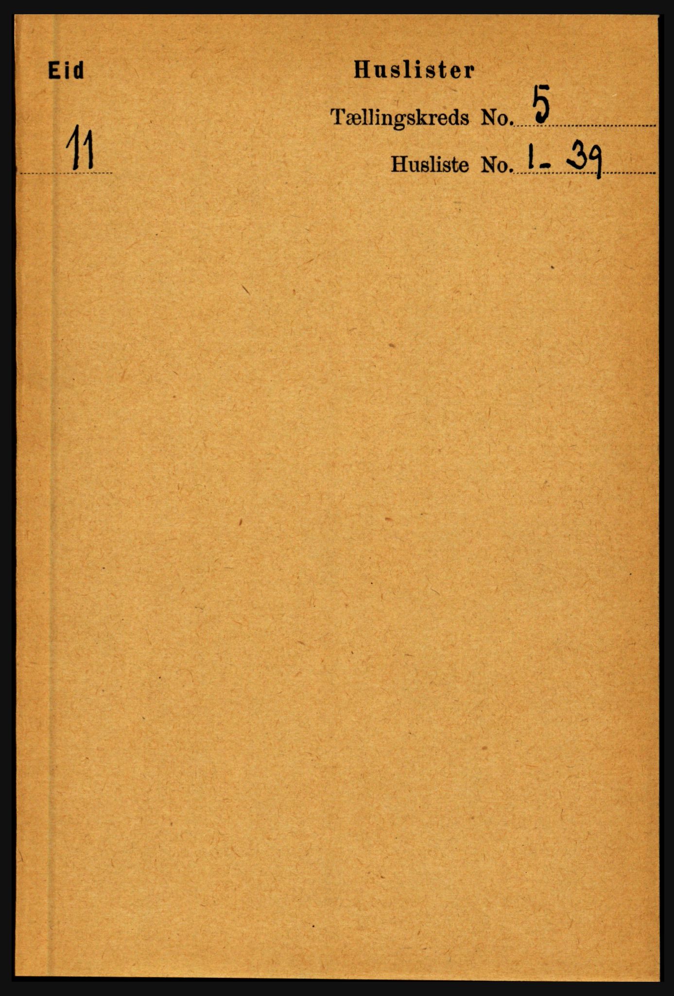 RA, Folketelling 1891 for 1443 Eid herred, 1891, s. 1105
