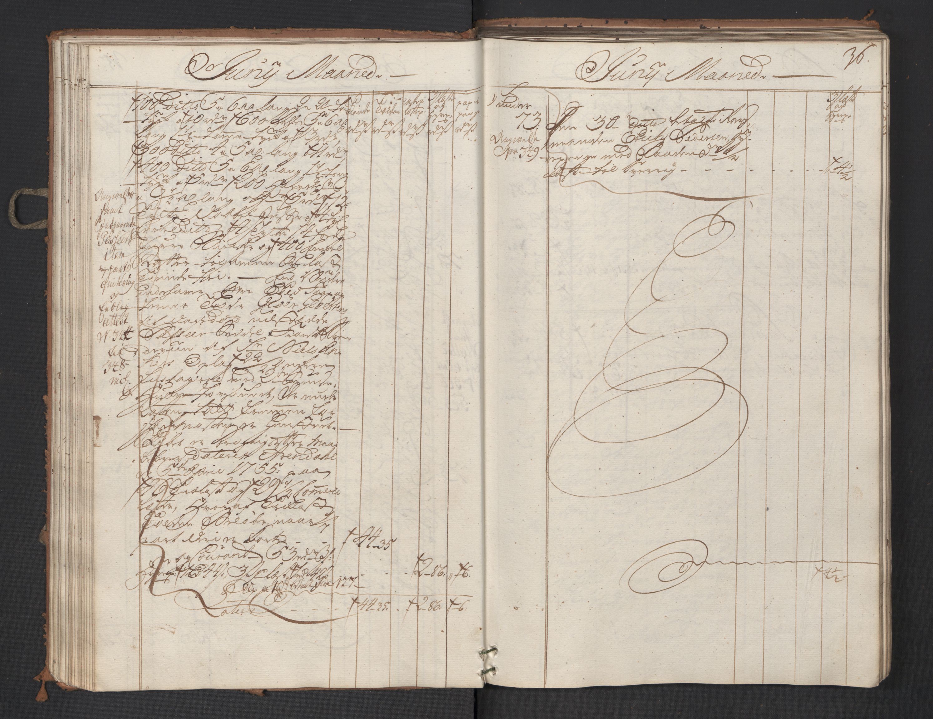 Generaltollkammeret, tollregnskaper, AV/RA-EA-5490/R01/L0047/0001: Tollregnskaper Fredrikshald / Utgående hovedtollbok, 1762, s. 35b-36a