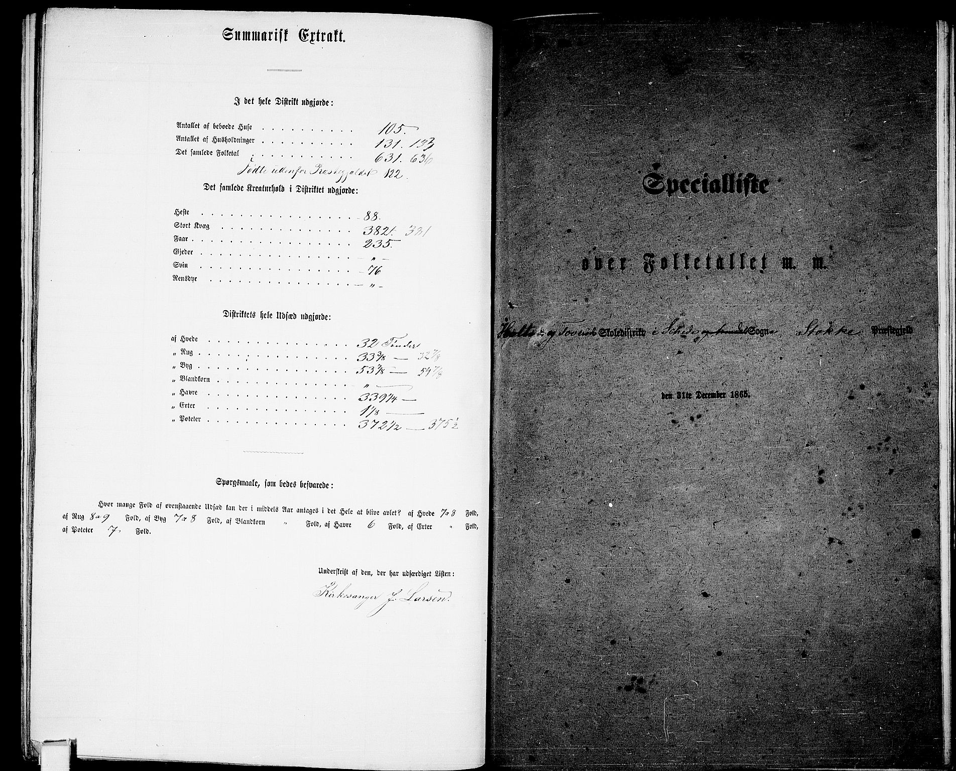 RA, Folketelling 1865 for 0720P Stokke prestegjeld, 1865, s. 152