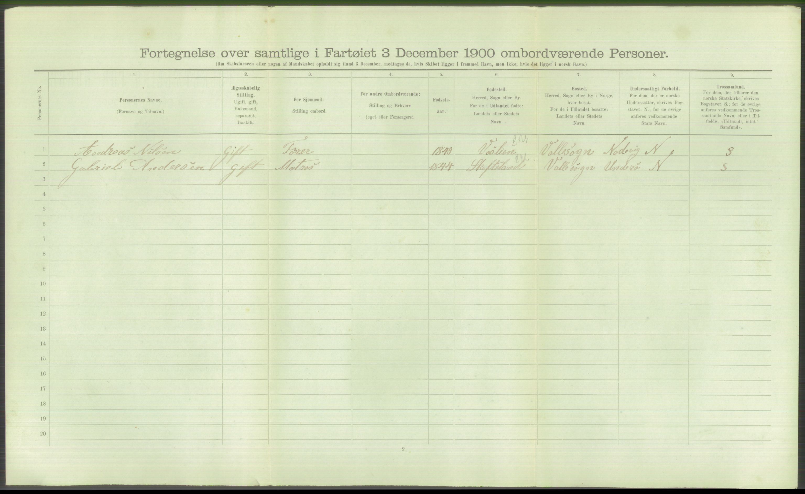 RA, Folketelling 1900 - skipslister med personlister for skip i norske havner, utenlandske havner og til havs, 1900, s. 844