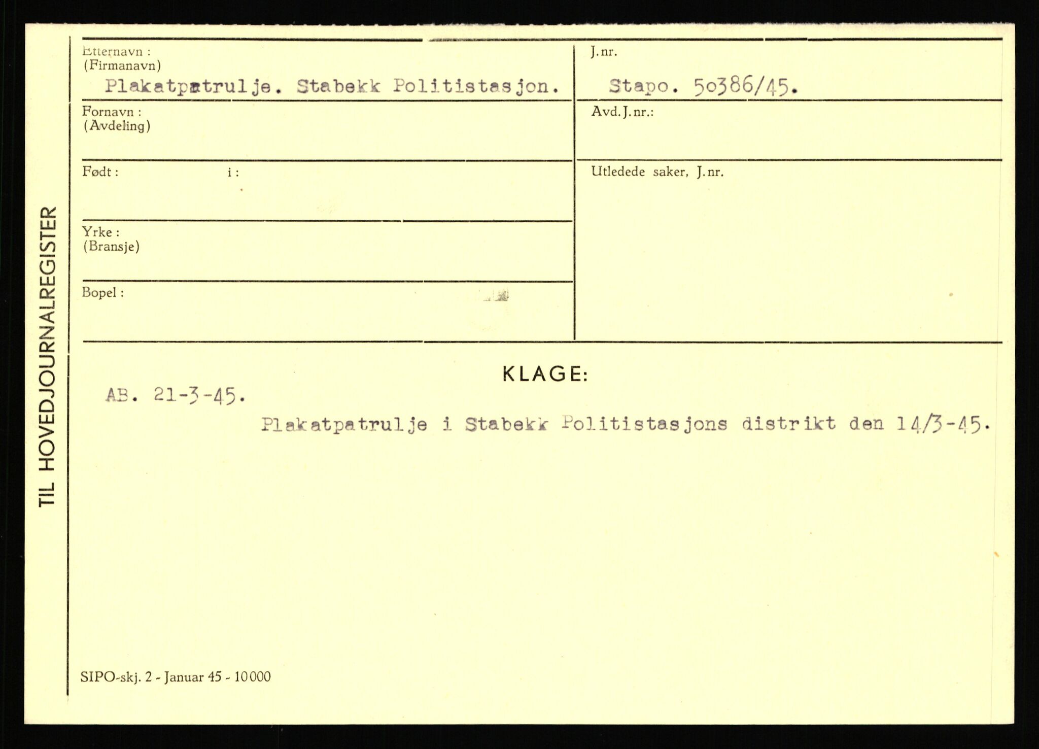 Statspolitiet - Hovedkontoret / Osloavdelingen, AV/RA-S-1329/C/Ca/L0012: Oanæs - Quistgaard	, 1943-1945, s. 4587