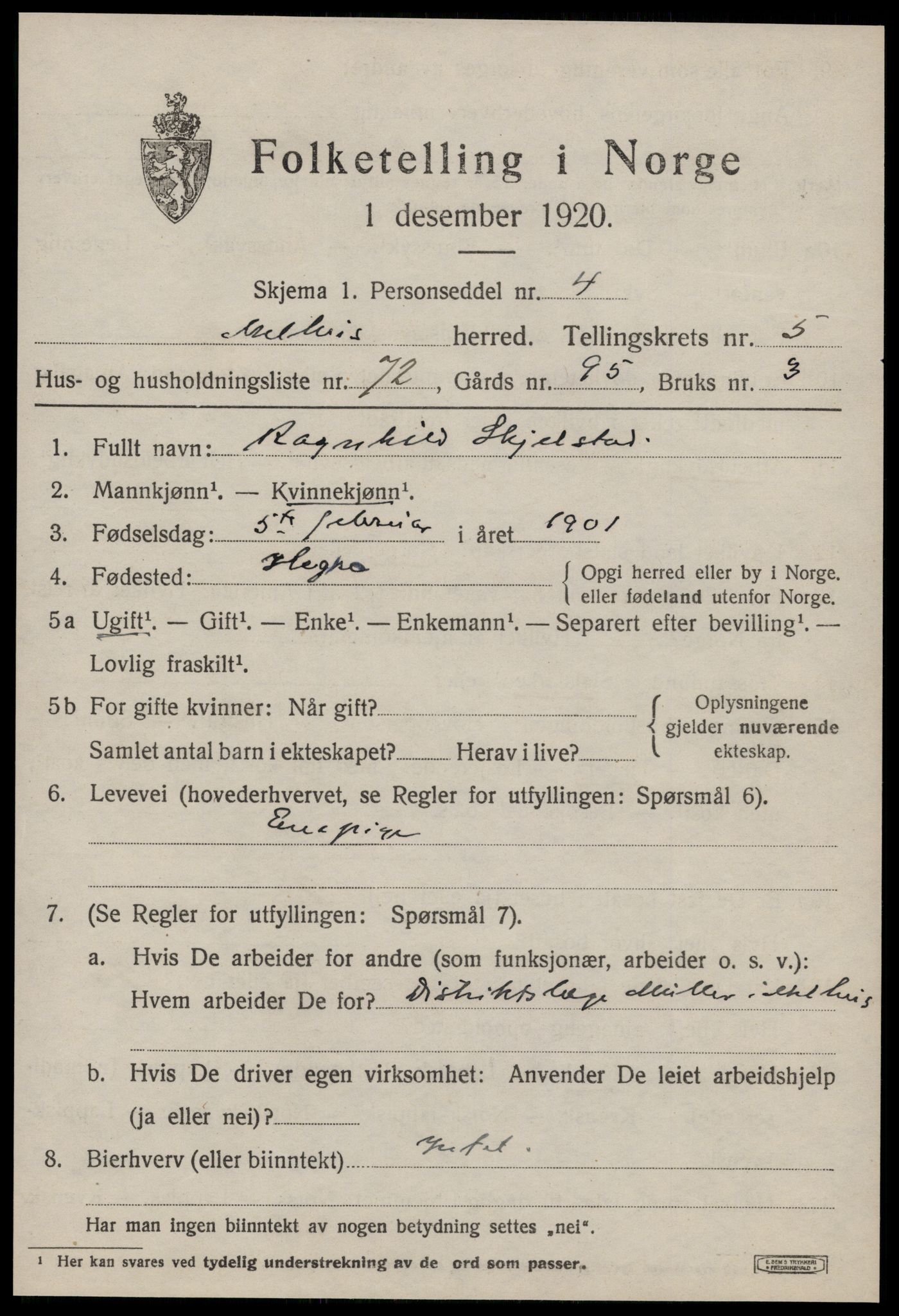 SAT, Folketelling 1920 for 1653 Melhus herred, 1920, s. 5993