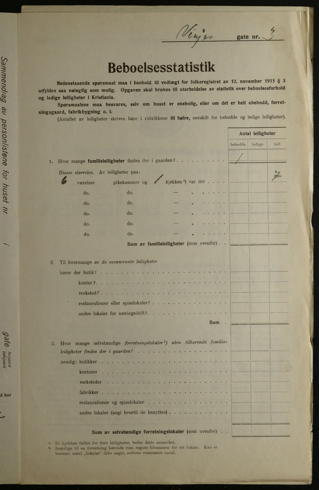 OBA, Kommunal folketelling 1.12.1923 for Kristiania, 1923, s. 3989