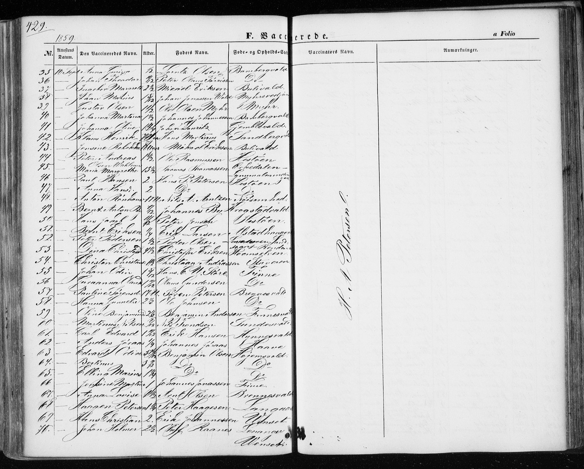 Ministerialprotokoller, klokkerbøker og fødselsregistre - Nord-Trøndelag, AV/SAT-A-1458/717/L0154: Ministerialbok nr. 717A07 /1, 1850-1862, s. 429