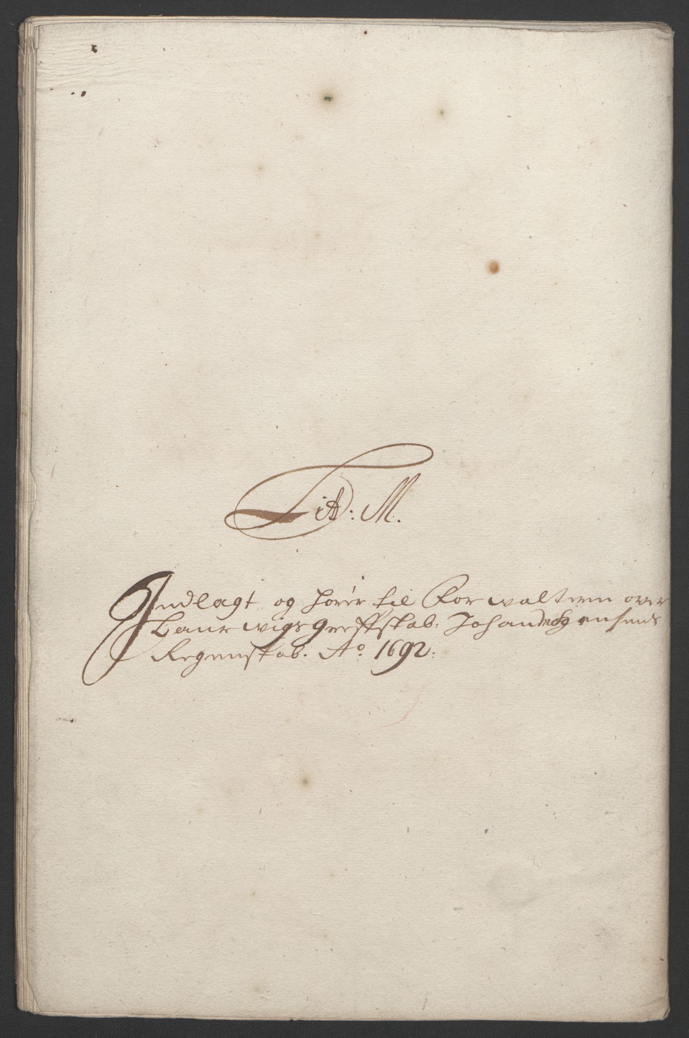 Rentekammeret inntil 1814, Reviderte regnskaper, Fogderegnskap, RA/EA-4092/R33/L1973: Fogderegnskap Larvik grevskap, 1692, s. 169