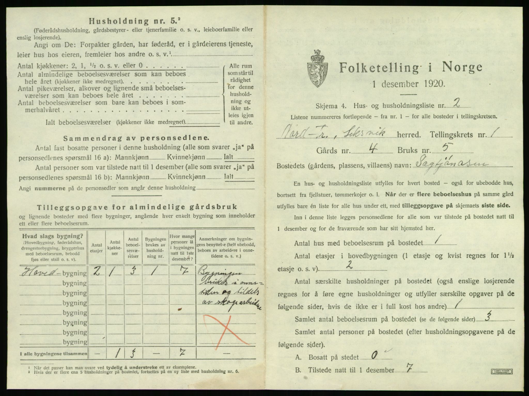 SAT, Folketelling 1920 for 1718 Leksvik herred, 1920, s. 48