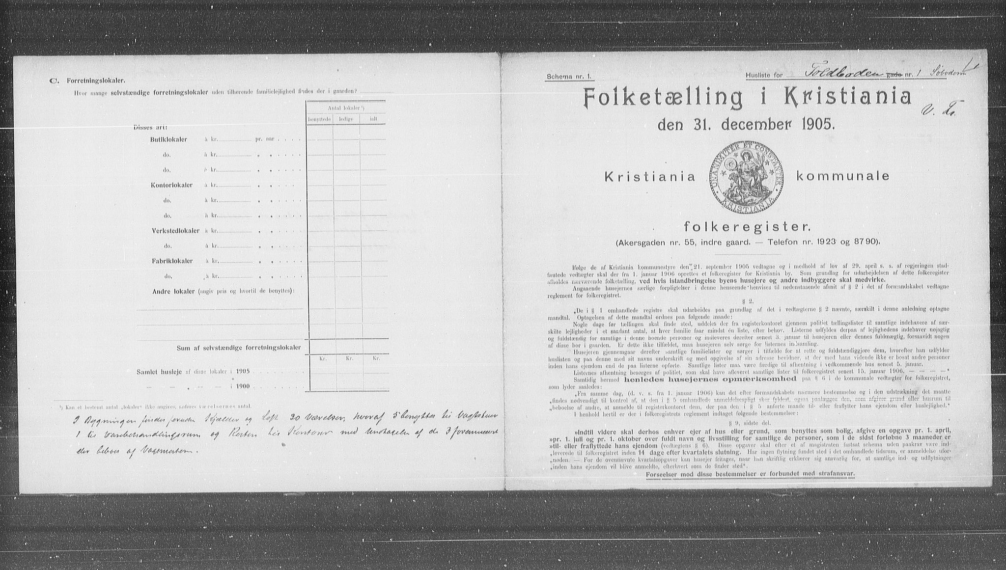 OBA, Kommunal folketelling 31.12.1905 for Kristiania kjøpstad, 1905, s. 59210