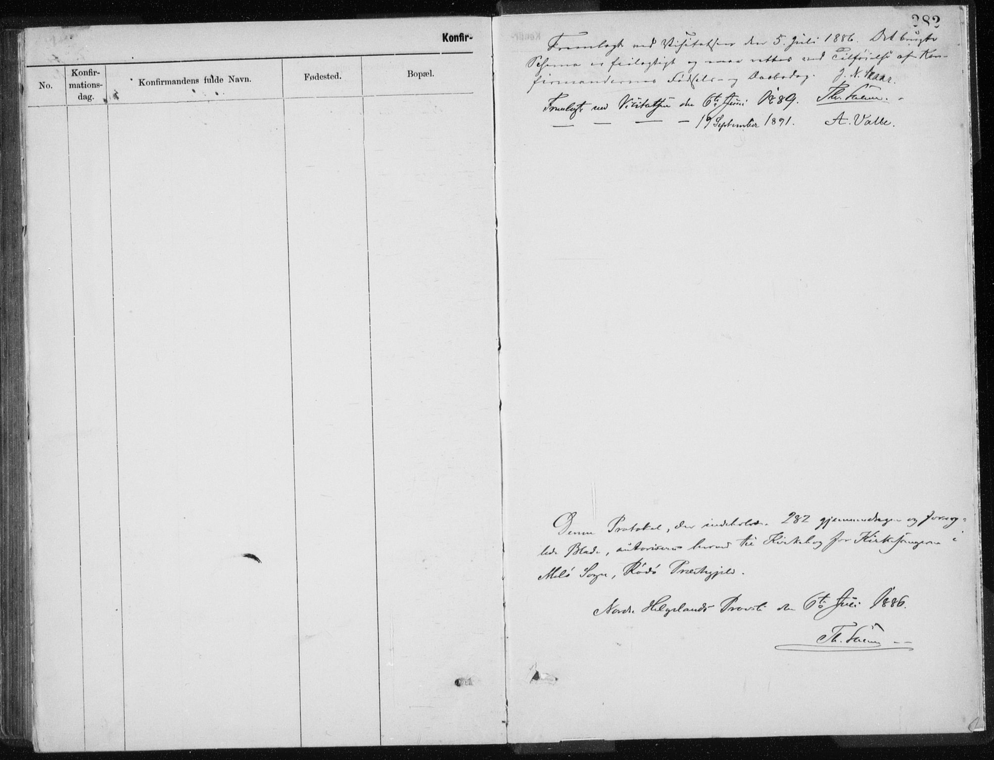 Ministerialprotokoller, klokkerbøker og fødselsregistre - Nordland, AV/SAT-A-1459/843/L0637: Klokkerbok nr. 843C06, 1884-1908, s. 282