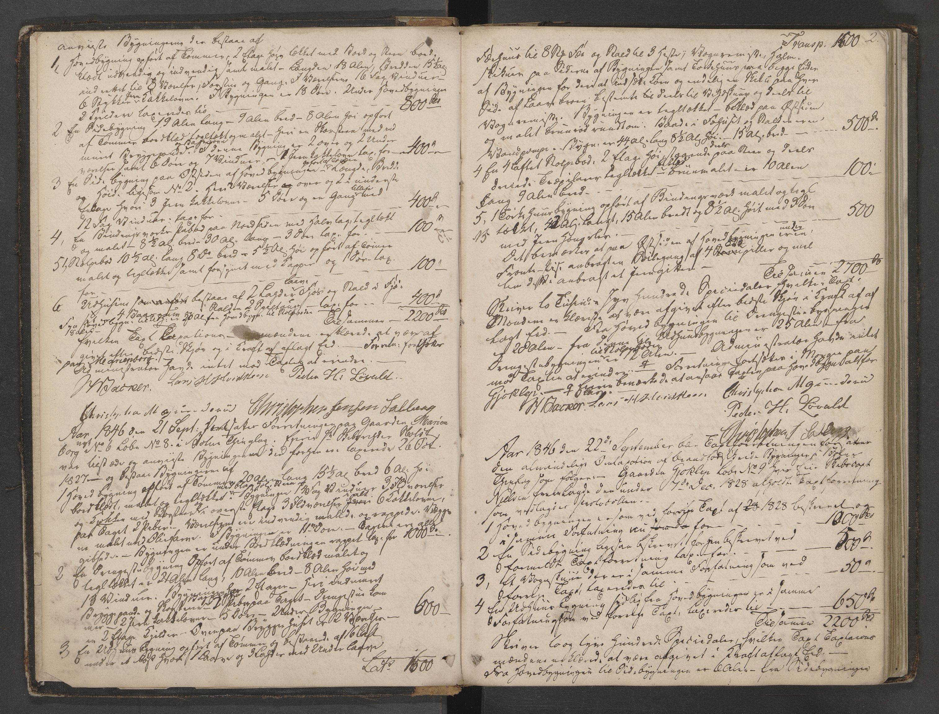 Botne lensmannskontor, AV/SAKO-A-534/Y/Yf/Yfa/L0001: Branntakstprotokoll, 1846-1869