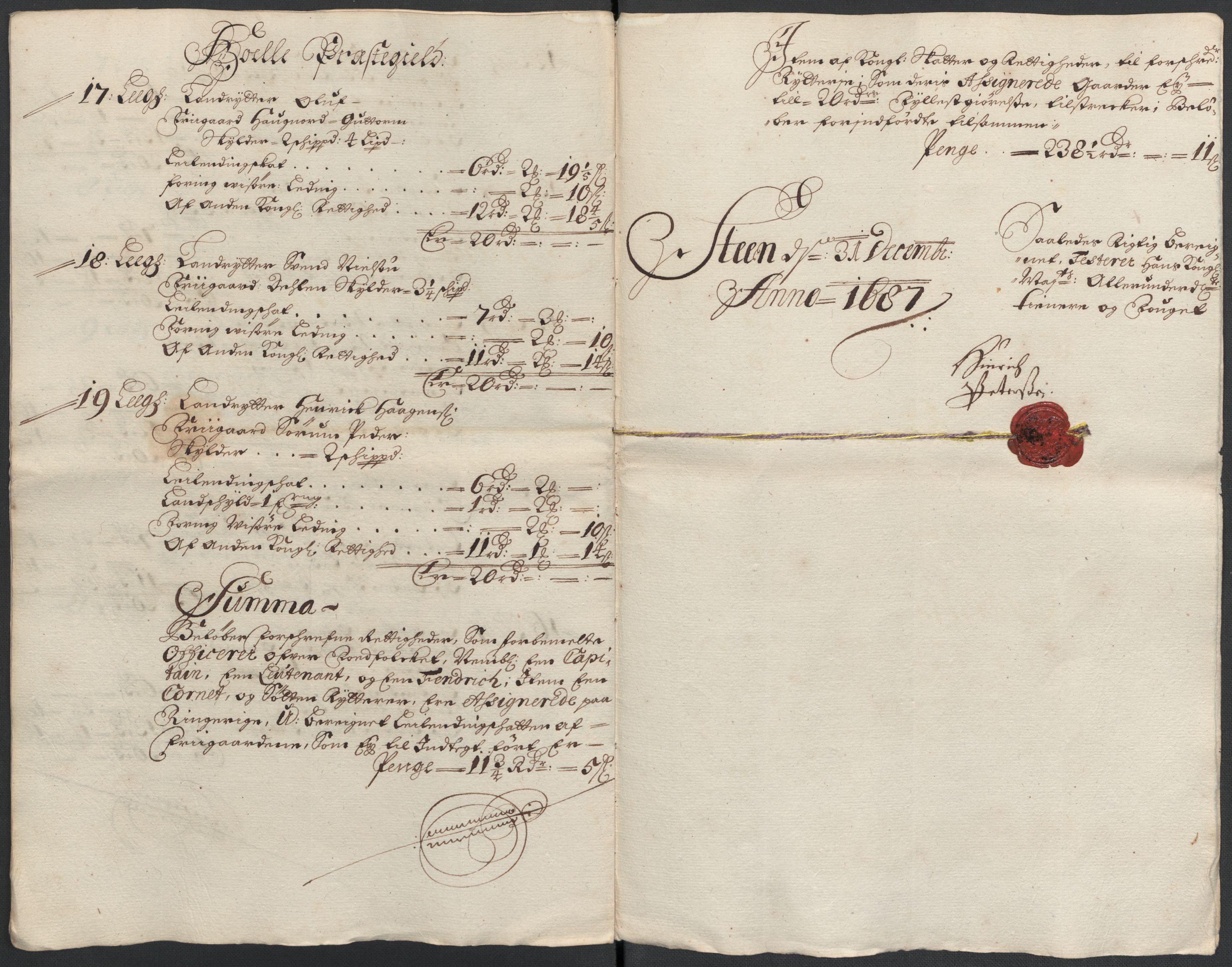 Rentekammeret inntil 1814, Reviderte regnskaper, Fogderegnskap, AV/RA-EA-4092/R21/L1447: Fogderegnskap Ringerike og Hallingdal, 1687-1689, s. 114