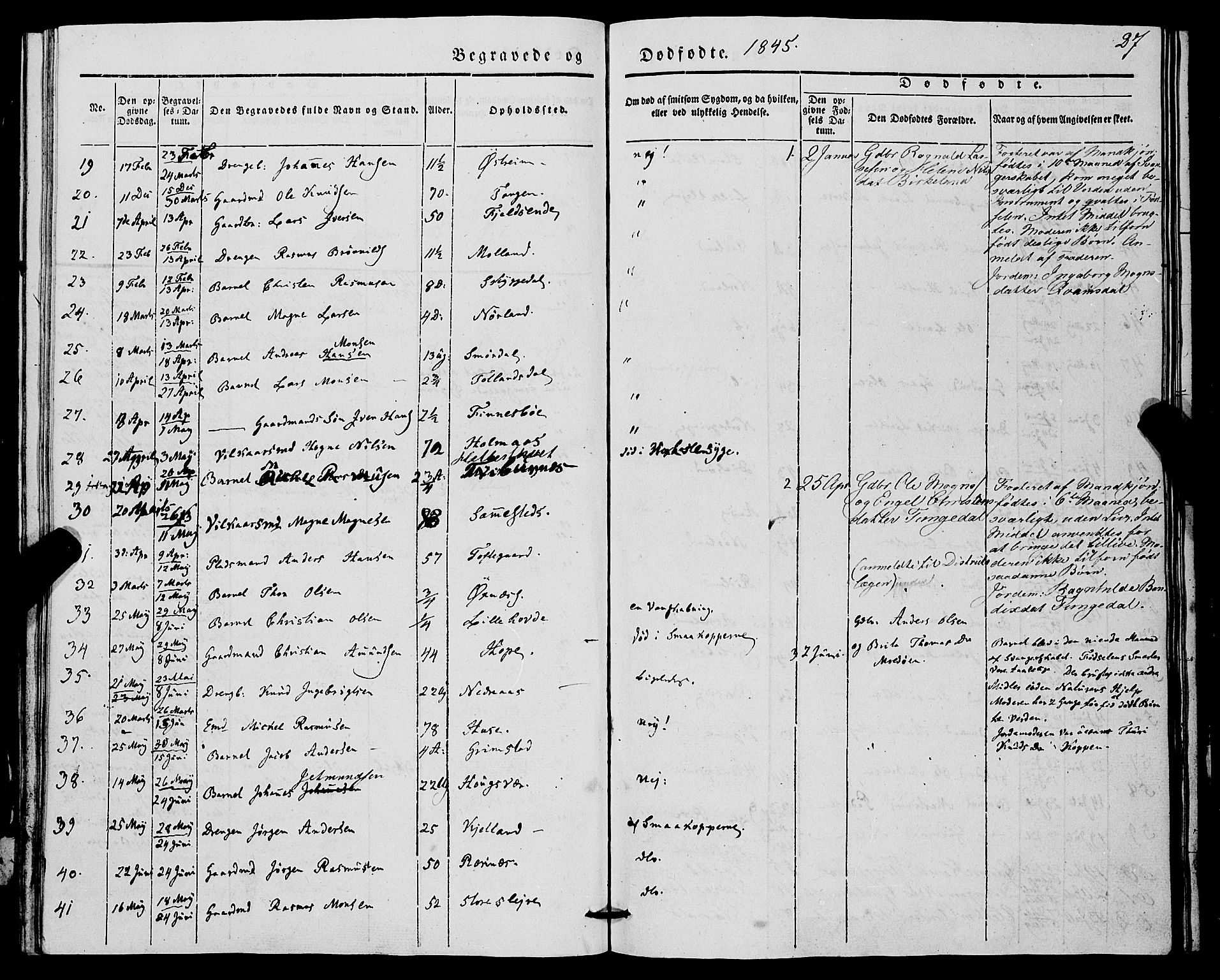 Lindås Sokneprestembete, AV/SAB-A-76701/H/Haa/Haaa/L0014: Ministerialbok nr. A 14, 1835-1847, s. 27