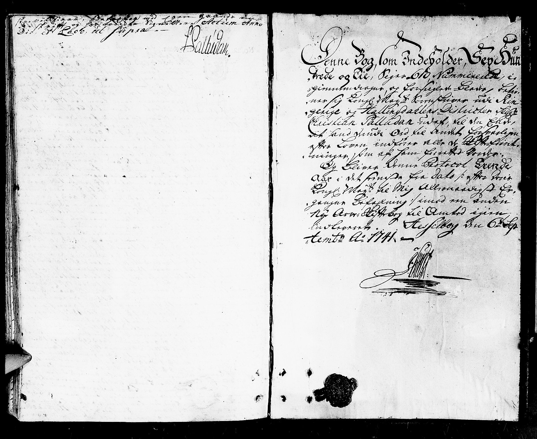 Ringerike og Hallingdal sorenskriveri, AV/SAKO-A-81/H/Ha/L0013: Skifteprotokoll, 1741-1744
