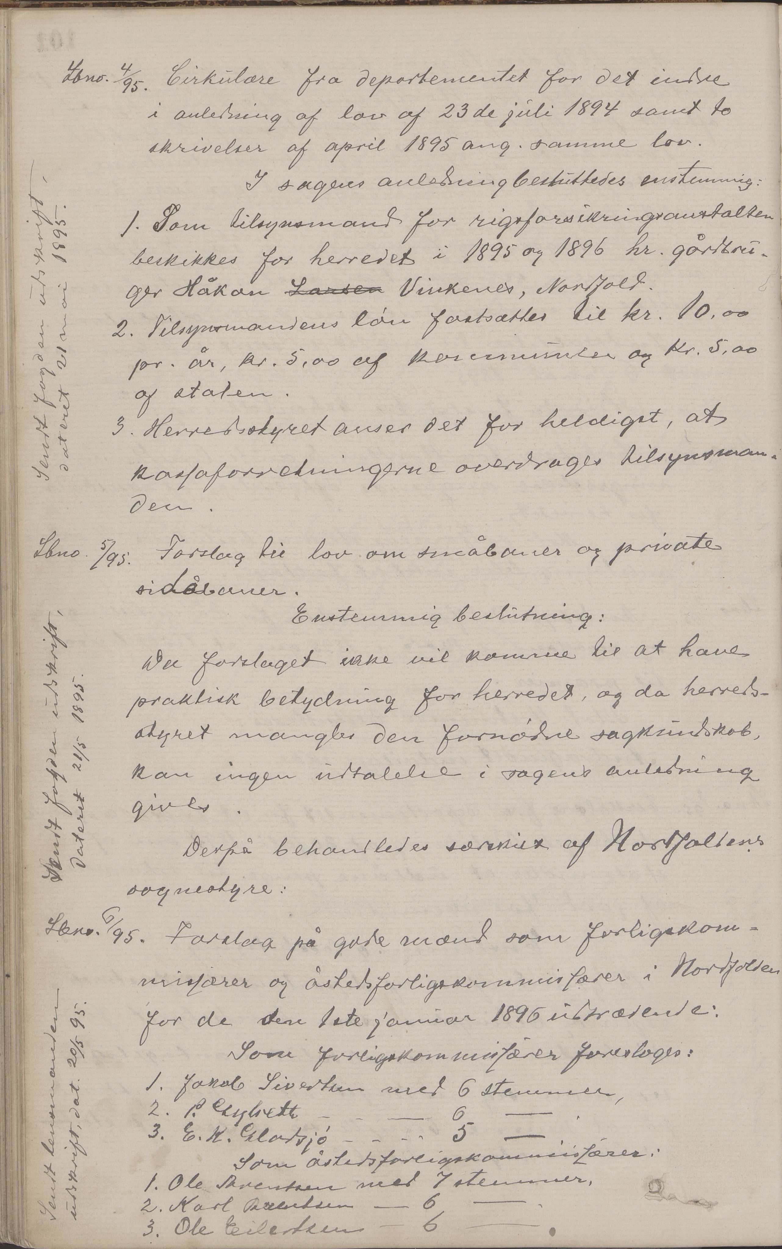 Nordfold kommune. Formannskapet, AIN/K-18461.150/A/Aa/L0001: Møtebok, 1887-1899