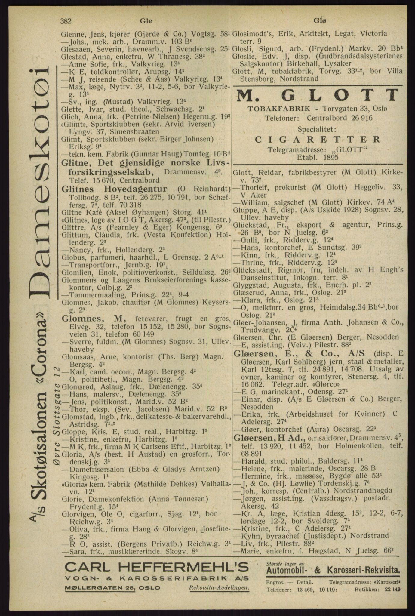 Kristiania/Oslo adressebok, PUBL/-, 1929, s. 382