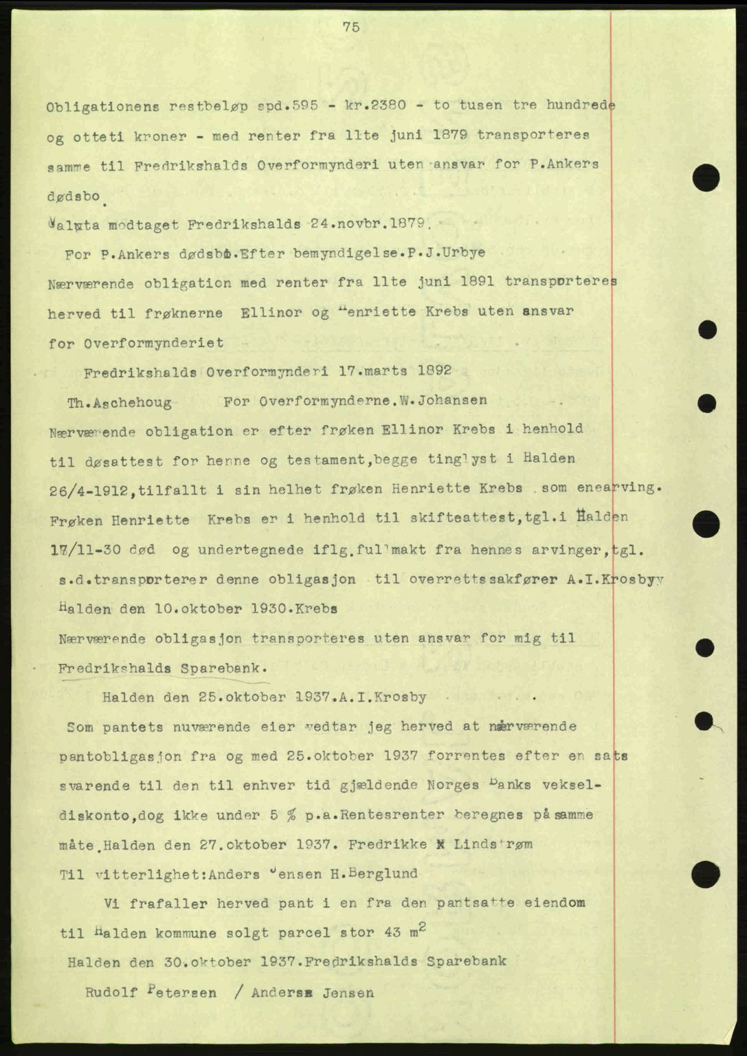 Idd og Marker sorenskriveri, AV/SAO-A-10283/G/Gb/Gbc/L0001: Pantebok nr. B1-3, 1936-1939, Dagboknr: 1132/1937
