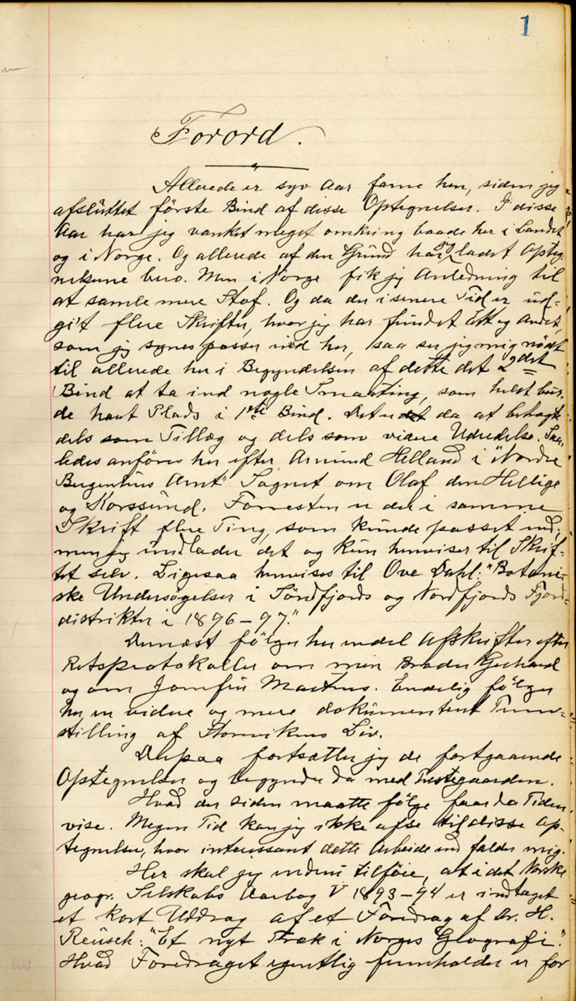 Bernt Askevold (1846-1926), ASBI/001/001/0002: Bernt Askevolds livsminner, bind 2, 1846-1926, s. 1