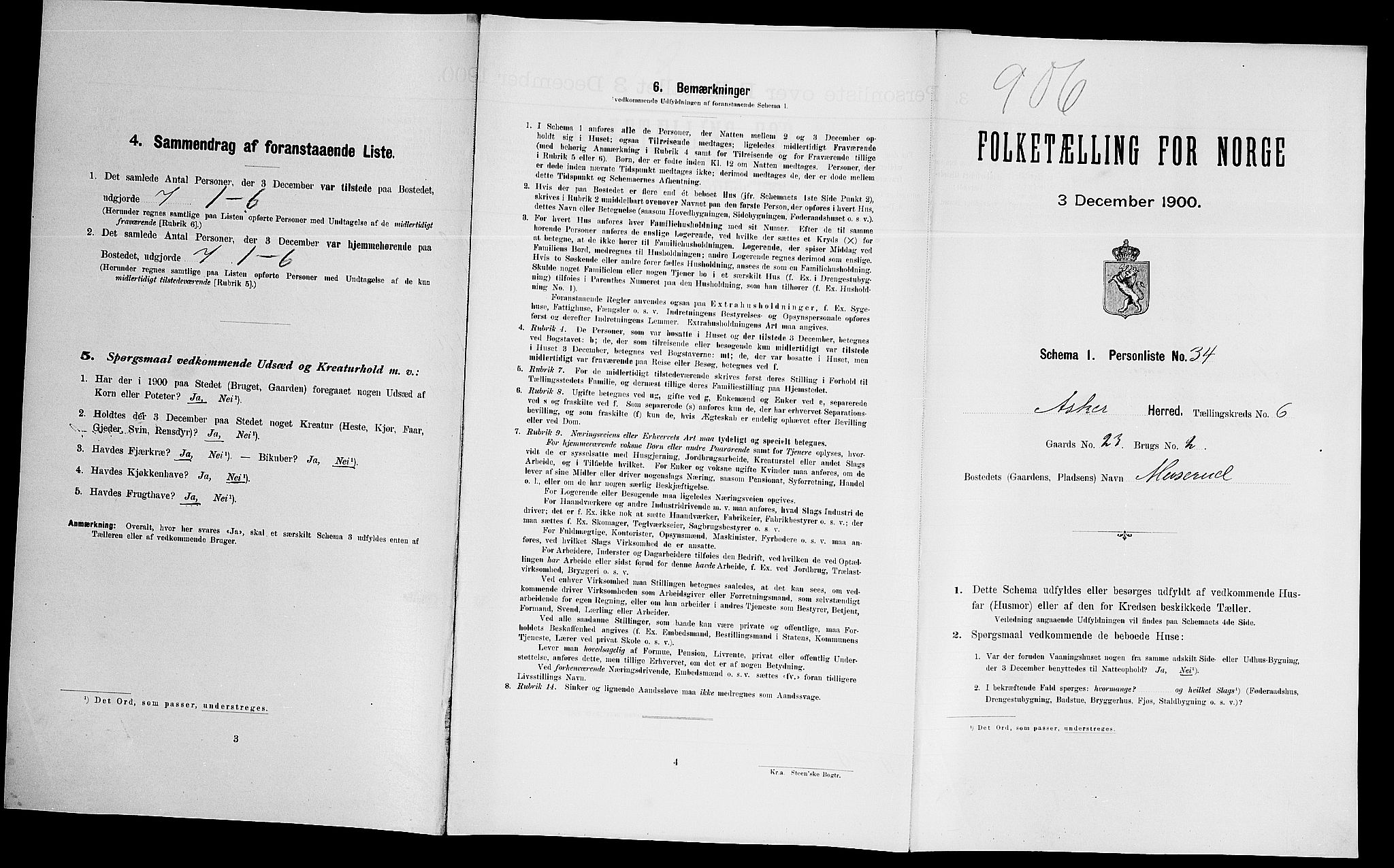 SAO, Folketelling 1900 for 0220 Asker herred, 1900, s. 387