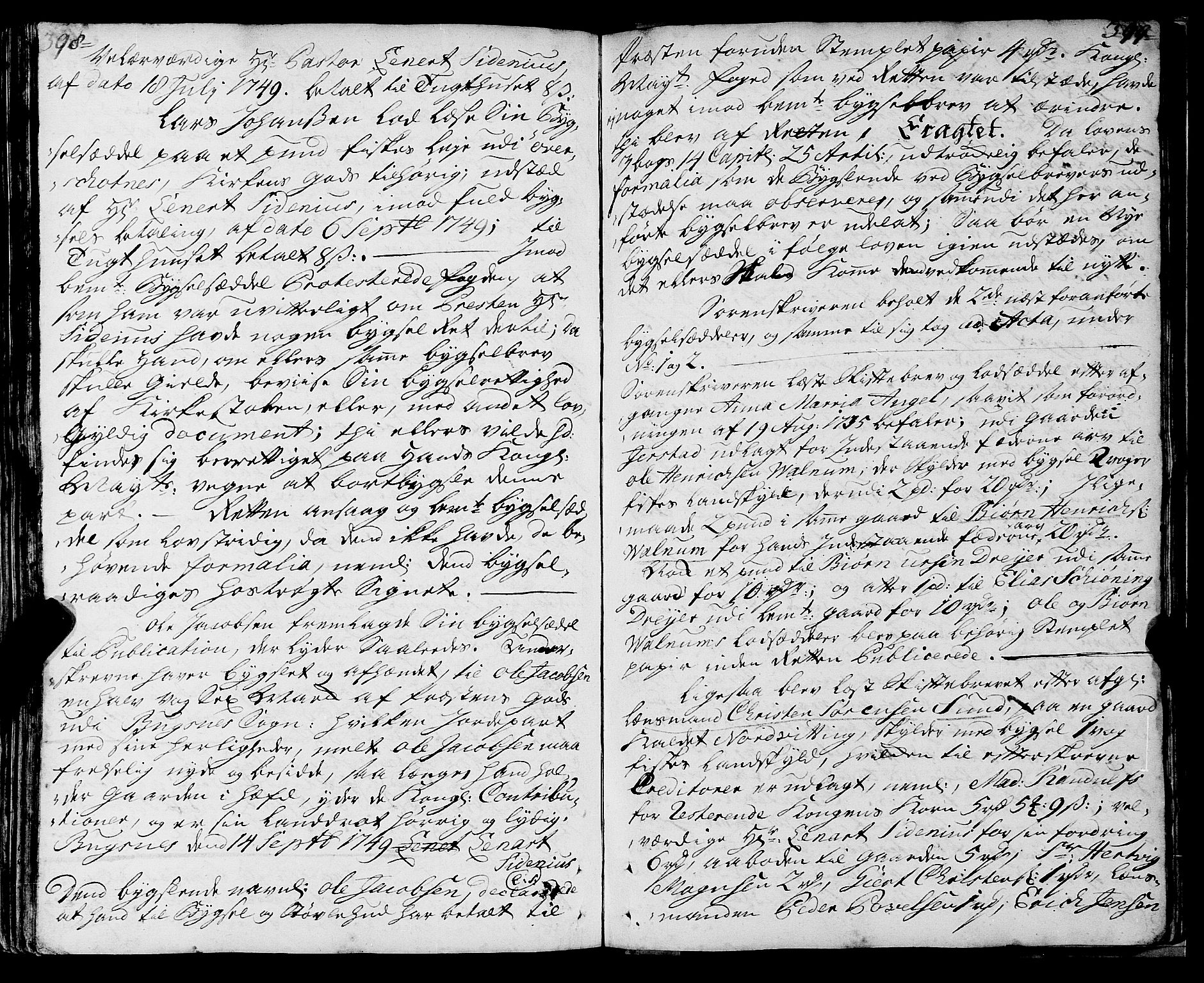 Lofoten sorenskriveri, SAT/A-0017/1/1/1A/L0005: Tingbok, 1739-1752, s. 398-399