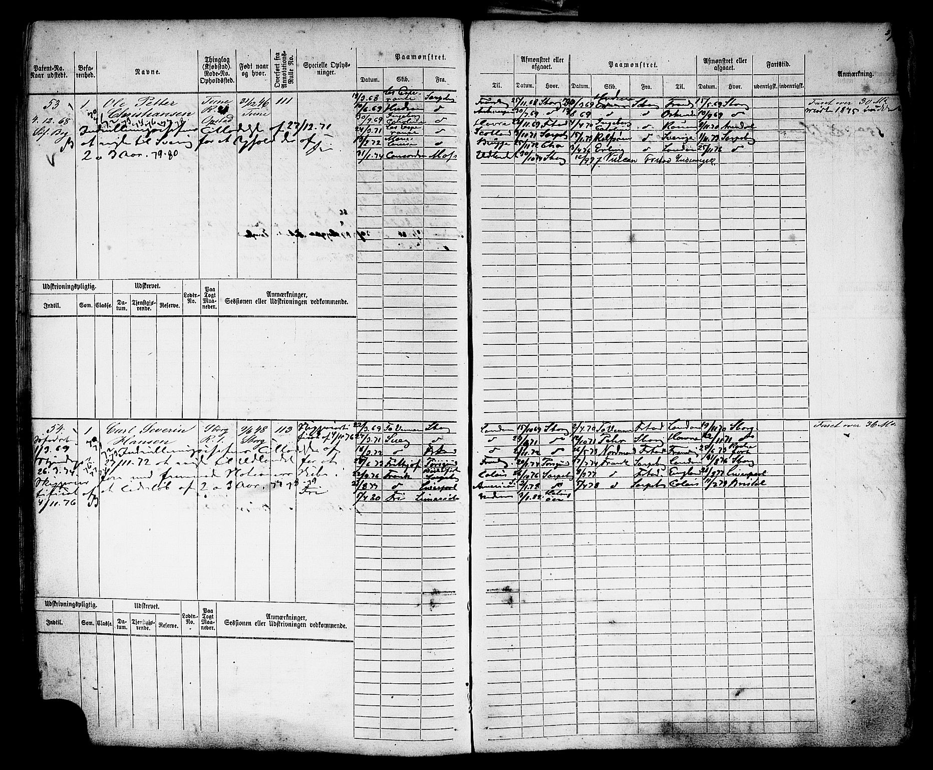 Sarpsborg mønstringskontor, AV/SAO-A-10569c/F/Fc/Fcb/L0004: Hovedrulle, 1868-1881, s. 30