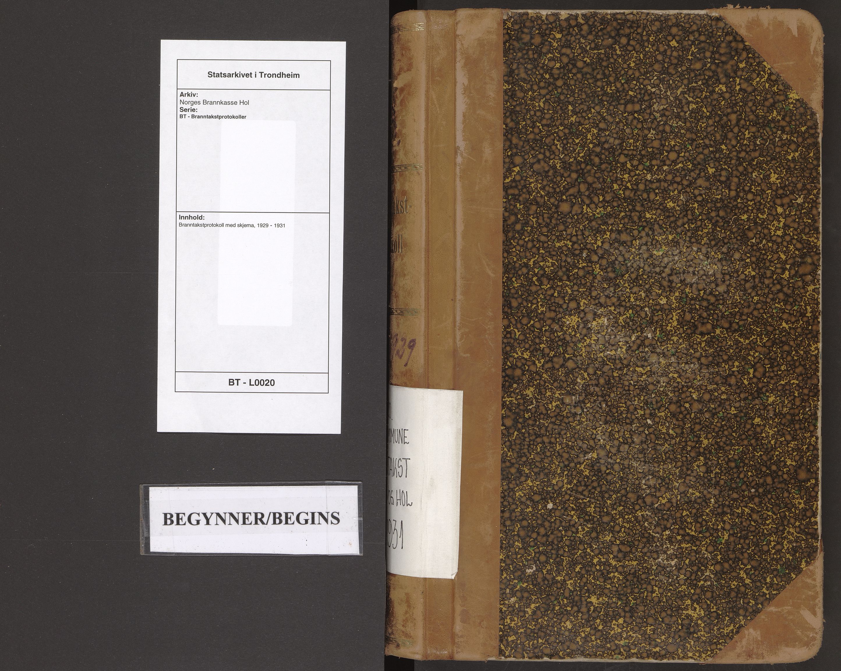 Norges Brannkasse Hol, SAT/A-5601/BT/L0020: Branntakstprotokoll med skjema, 1929-1931