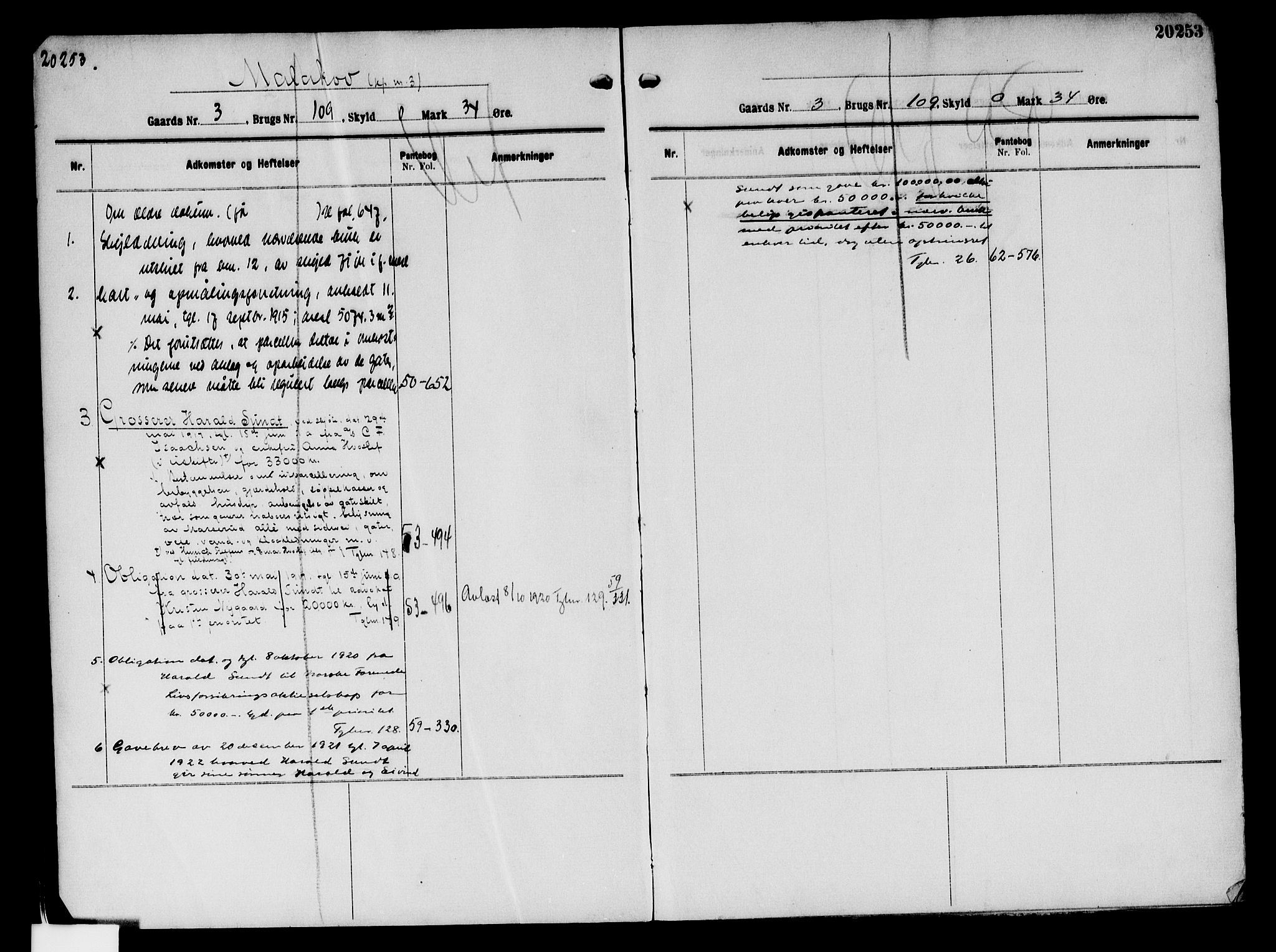 Aker herredsskriveri, SAO/A-10896/G/Ga/Gab/Gaba/L0035: Panteregister nr. I 35, 1915-1950, s. 20253