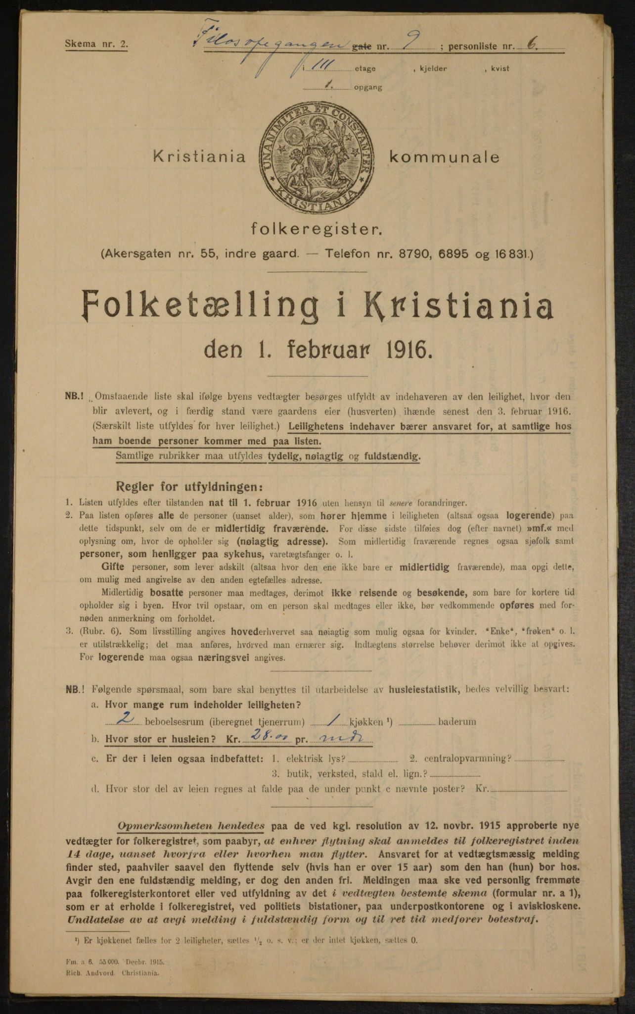 OBA, Kommunal folketelling 1.2.1916 for Kristiania, 1916, s. 24652