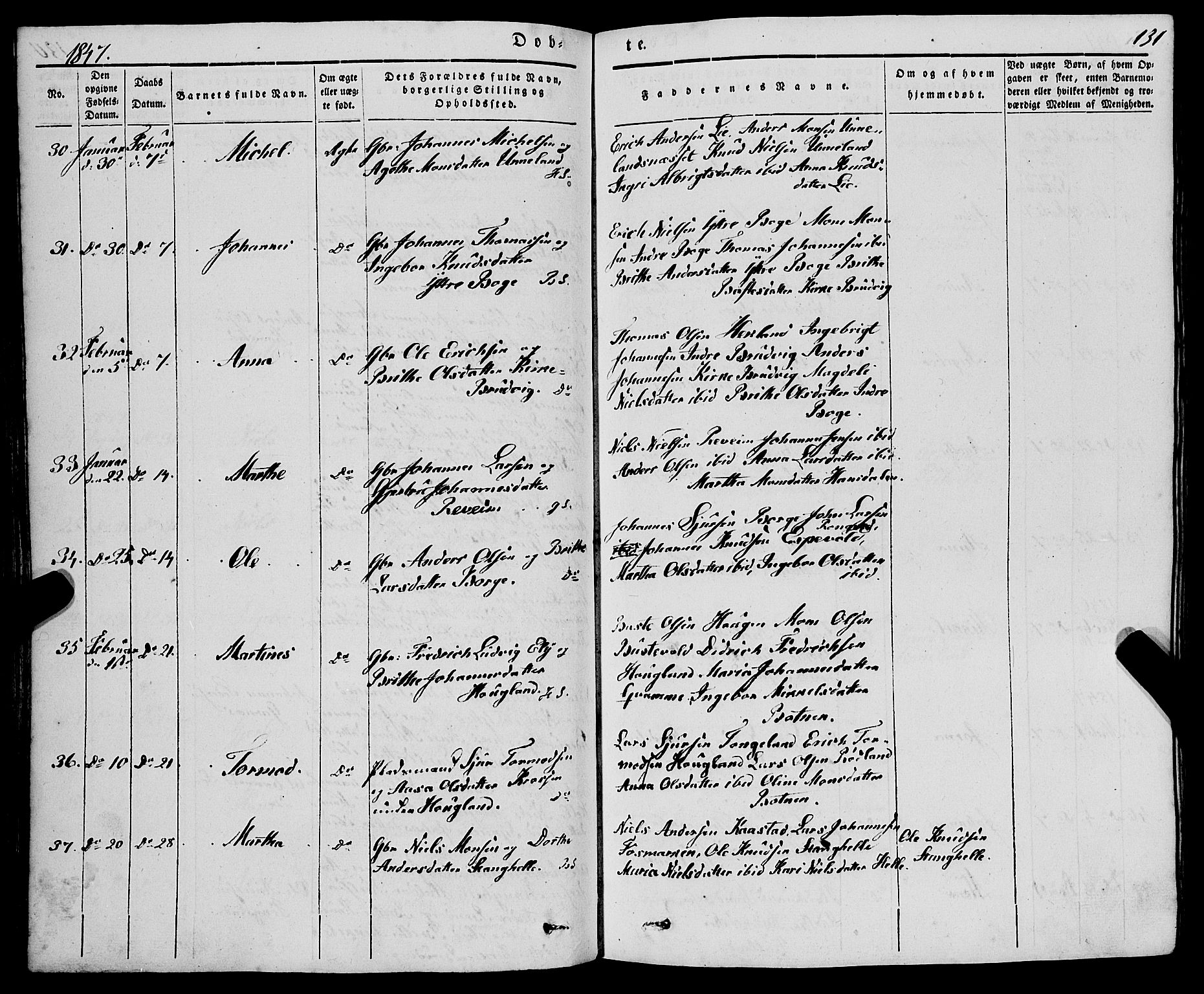 Haus sokneprestembete, AV/SAB-A-75601/H/Haa: Ministerialbok nr. A 15, 1838-1847, s. 131