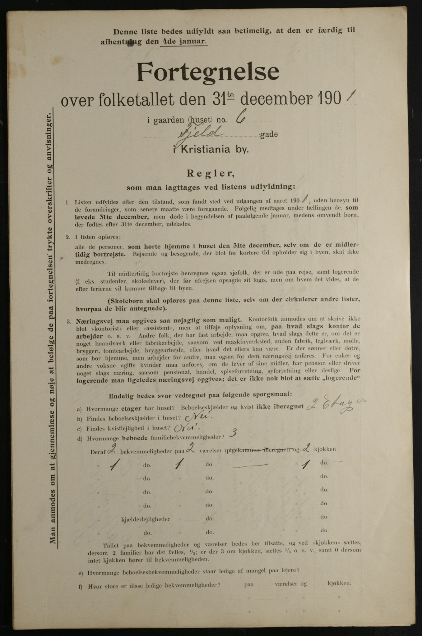 OBA, Kommunal folketelling 31.12.1901 for Kristiania kjøpstad, 1901, s. 3940