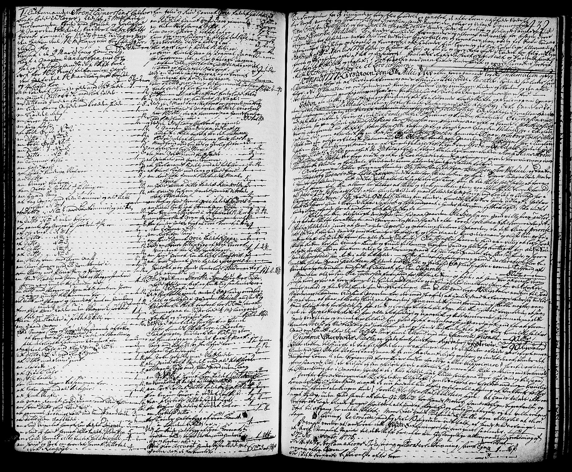 Orkdal sorenskriveri, SAT/A-4169/1/3/3Aa/L0007: Skifteprotokoller, 1767-1782, s. 431b-432a