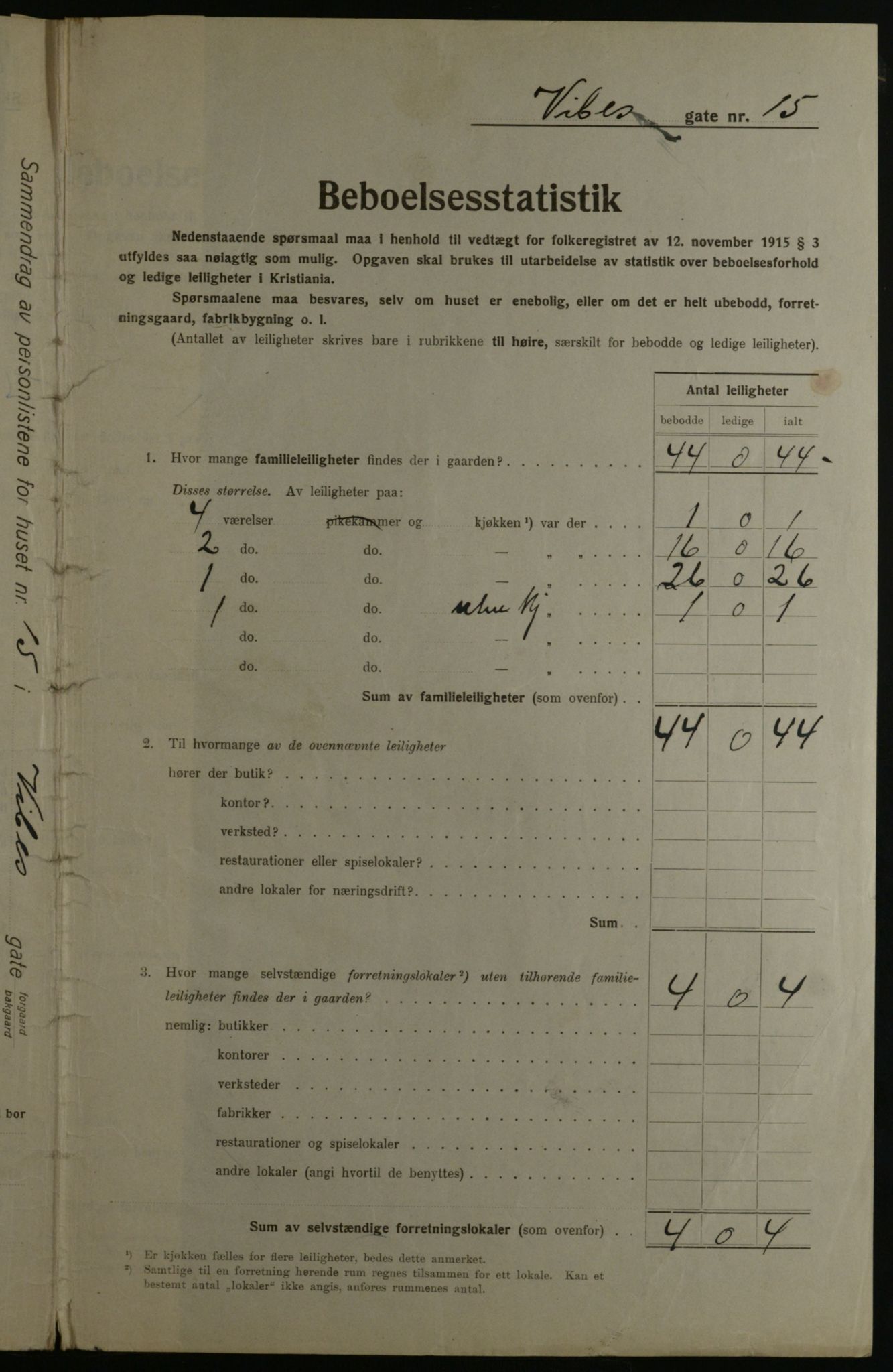 OBA, Kommunal folketelling 1.12.1923 for Kristiania, 1923, s. 135801