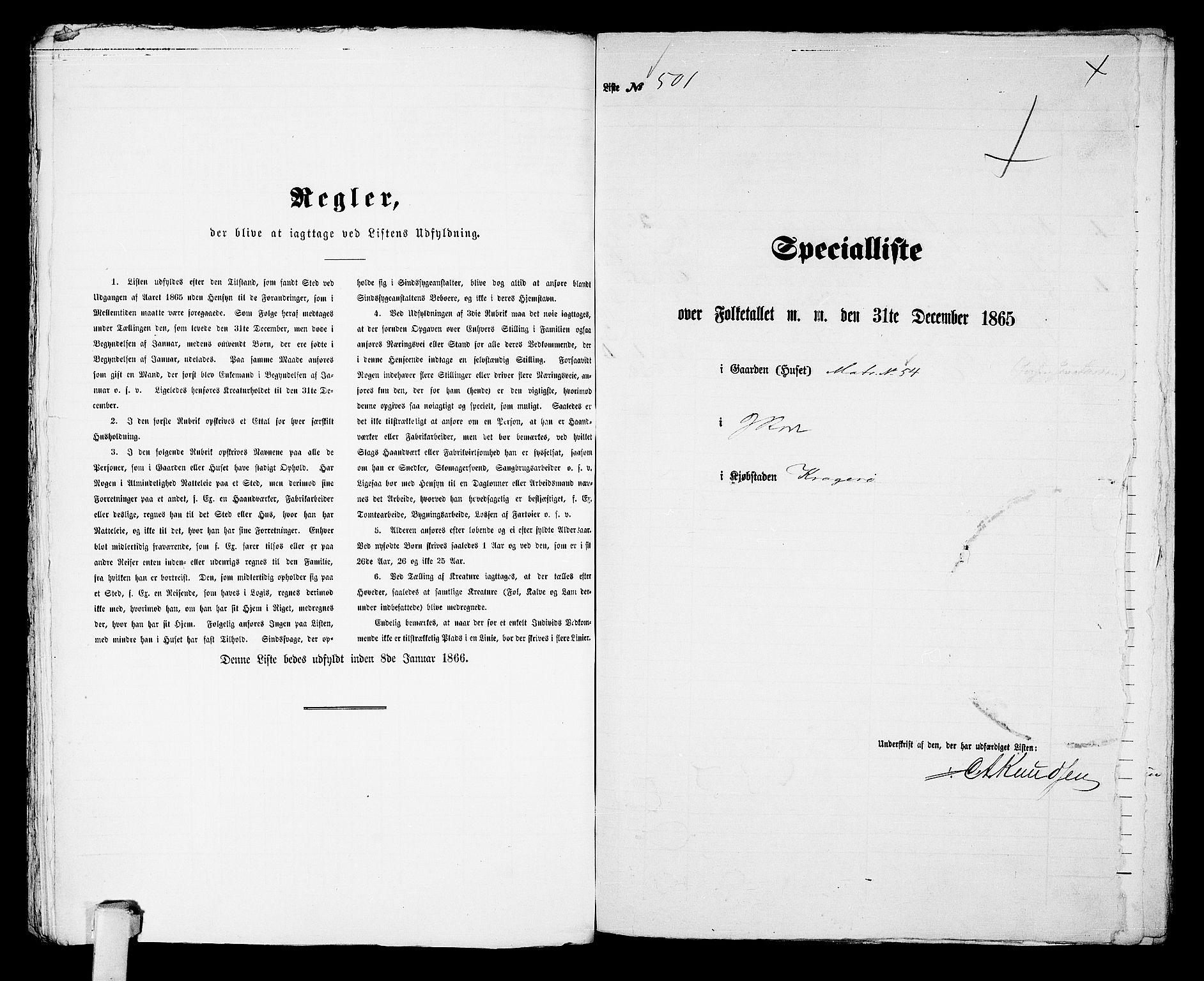 RA, Folketelling 1865 for 0801B Kragerø prestegjeld, Kragerø kjøpstad, 1865, s. 1018