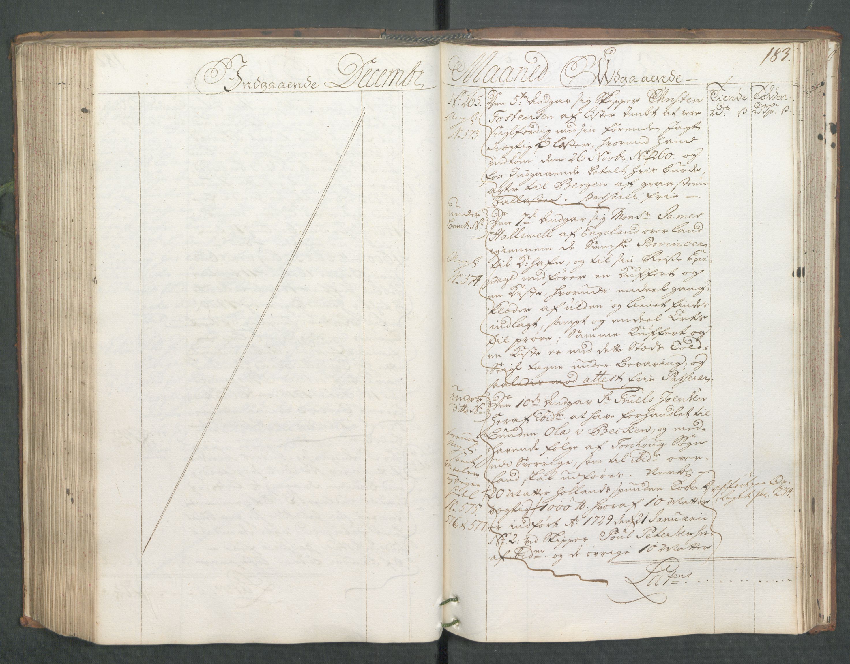 Generaltollkammeret, tollregnskaper, AV/RA-EA-5490/R01/L0006/0001: Tollregnskaper Fredrikshald / Hovedtollbok, 1731, s. 183