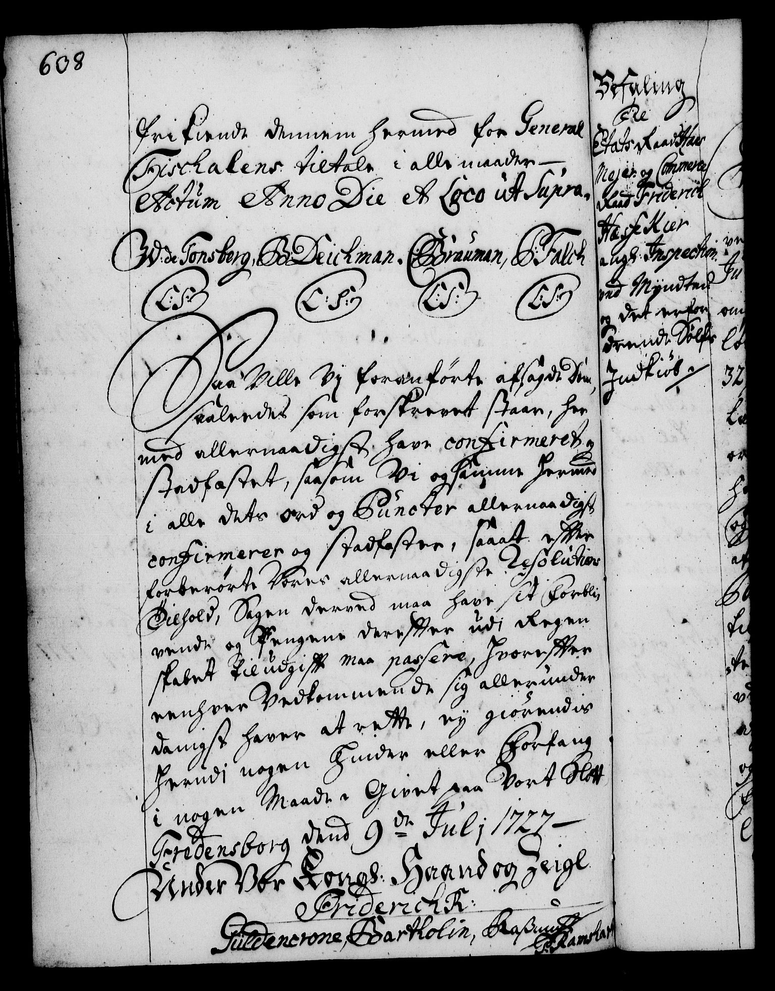 Rentekammeret, Kammerkanselliet, AV/RA-EA-3111/G/Gg/Gga/L0002: Norsk ekspedisjonsprotokoll med register (merket RK 53.2), 1723-1727, s. 638