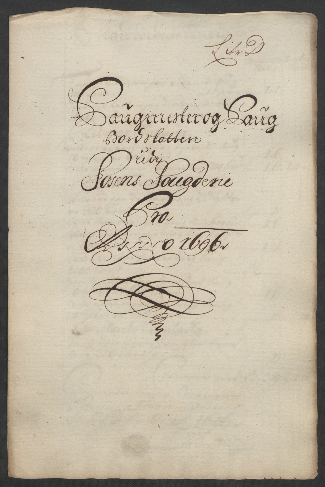 Rentekammeret inntil 1814, Reviderte regnskaper, Fogderegnskap, RA/EA-4092/R57/L3851: Fogderegnskap Fosen, 1695-1696, s. 244