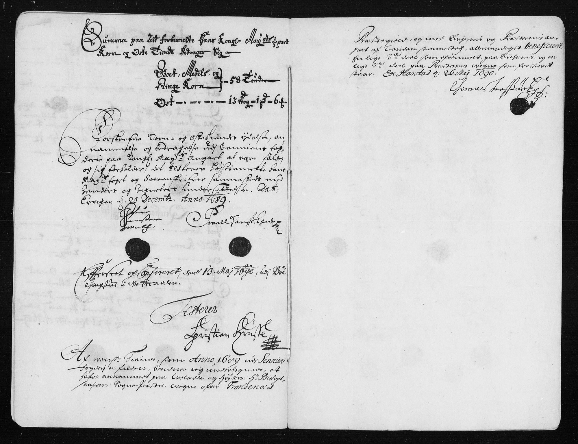 Rentekammeret inntil 1814, Reviderte regnskaper, Stiftamtstueregnskaper, Trondheim stiftamt og Nordland amt, AV/RA-EA-6044/R/Rh/L0014: Nordland amt, 1687-1689