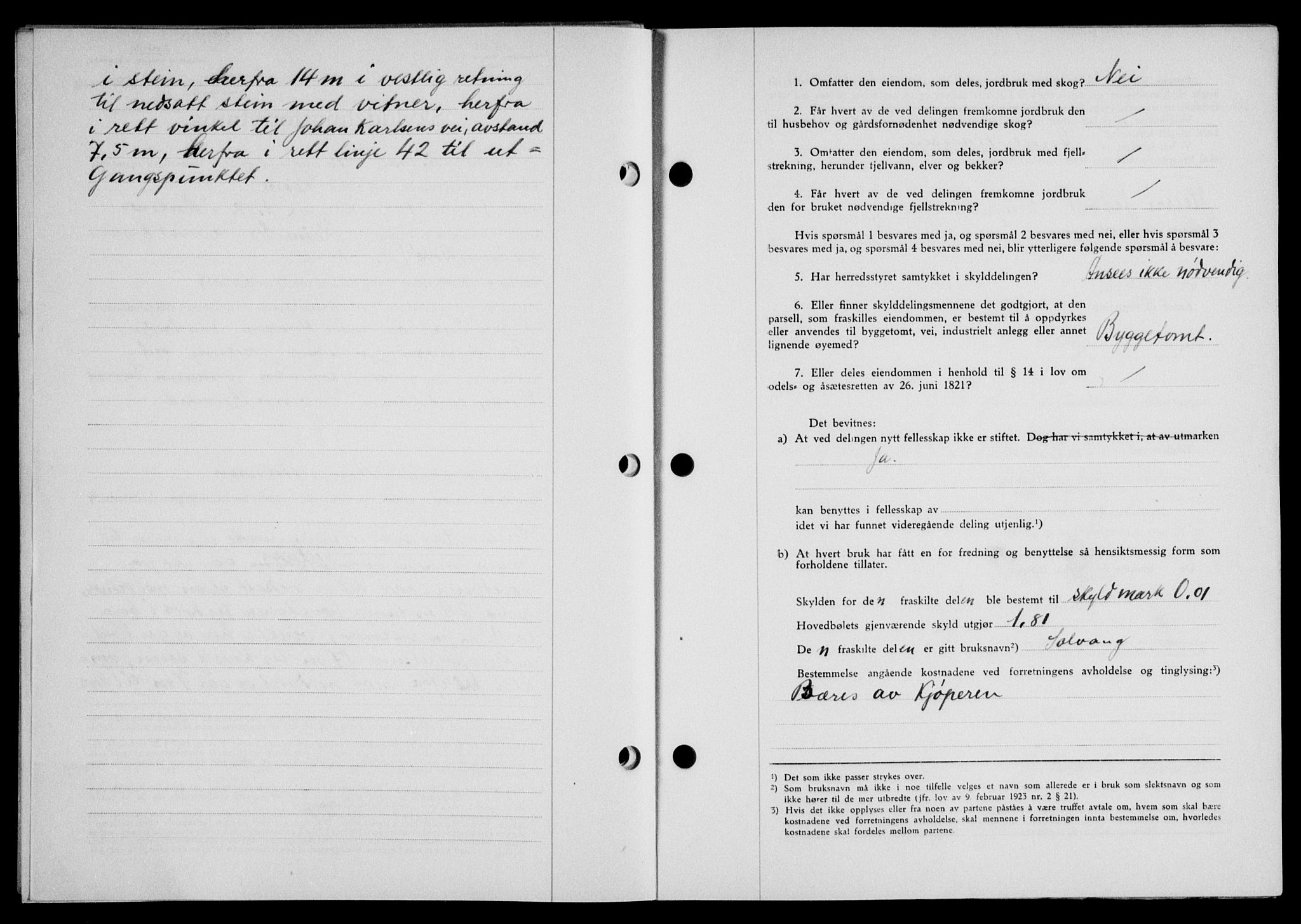 Lofoten sorenskriveri, SAT/A-0017/1/2/2C/L0014a: Pantebok nr. 14a, 1946-1946, Dagboknr: 534/1946