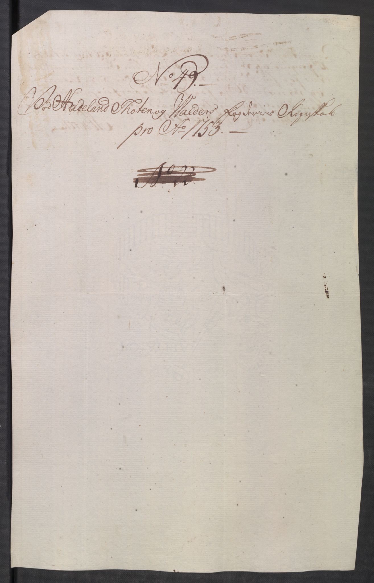 Rentekammeret inntil 1814, Reviderte regnskaper, Fogderegnskap, RA/EA-4092/R18/L1349: Fogderegnskap Hadeland, Toten og Valdres, 1752-1753, s. 545