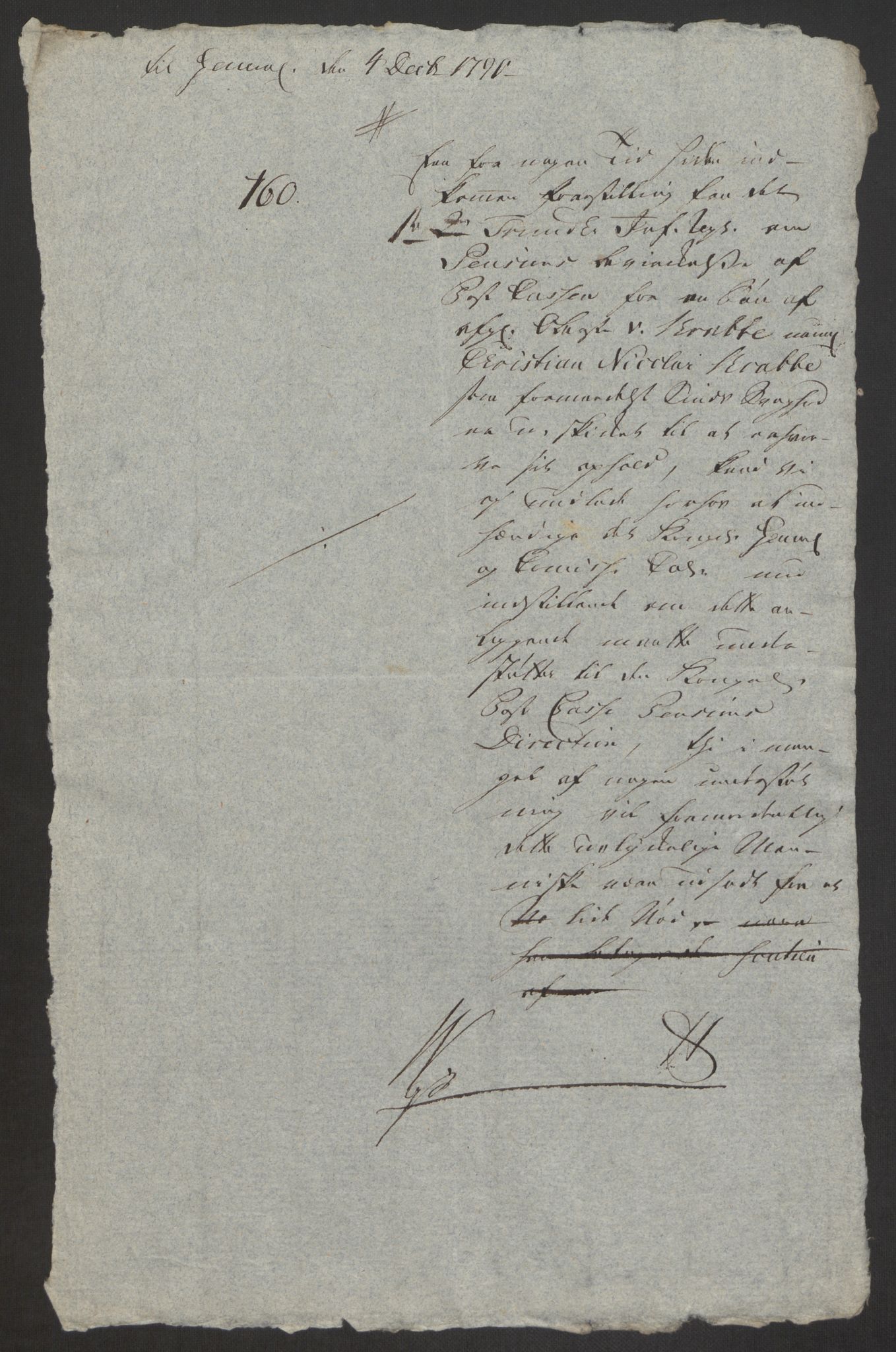 Forsvaret, Den norske kvesthuskasse/krigshospitalkasse, AV/RA-RAFA-1887/F/Fa/L0008: Konsepter, 1790-1793, s. 312