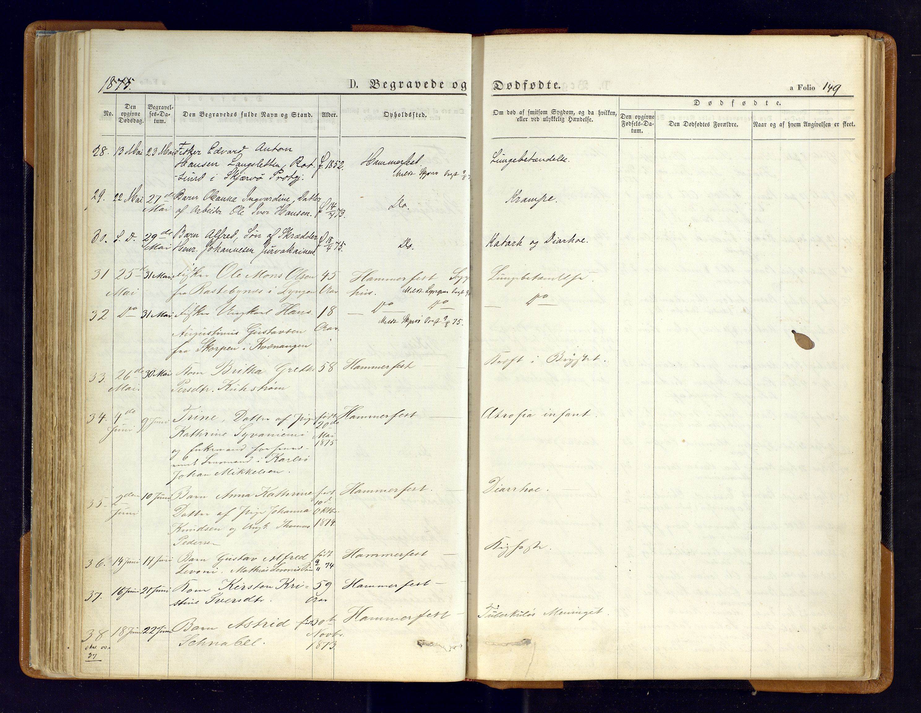 Hammerfest sokneprestkontor, SATØ/S-1347/H/Ha/L0006.kirke: Ministerialbok nr. 6, 1869-1877, s. 149