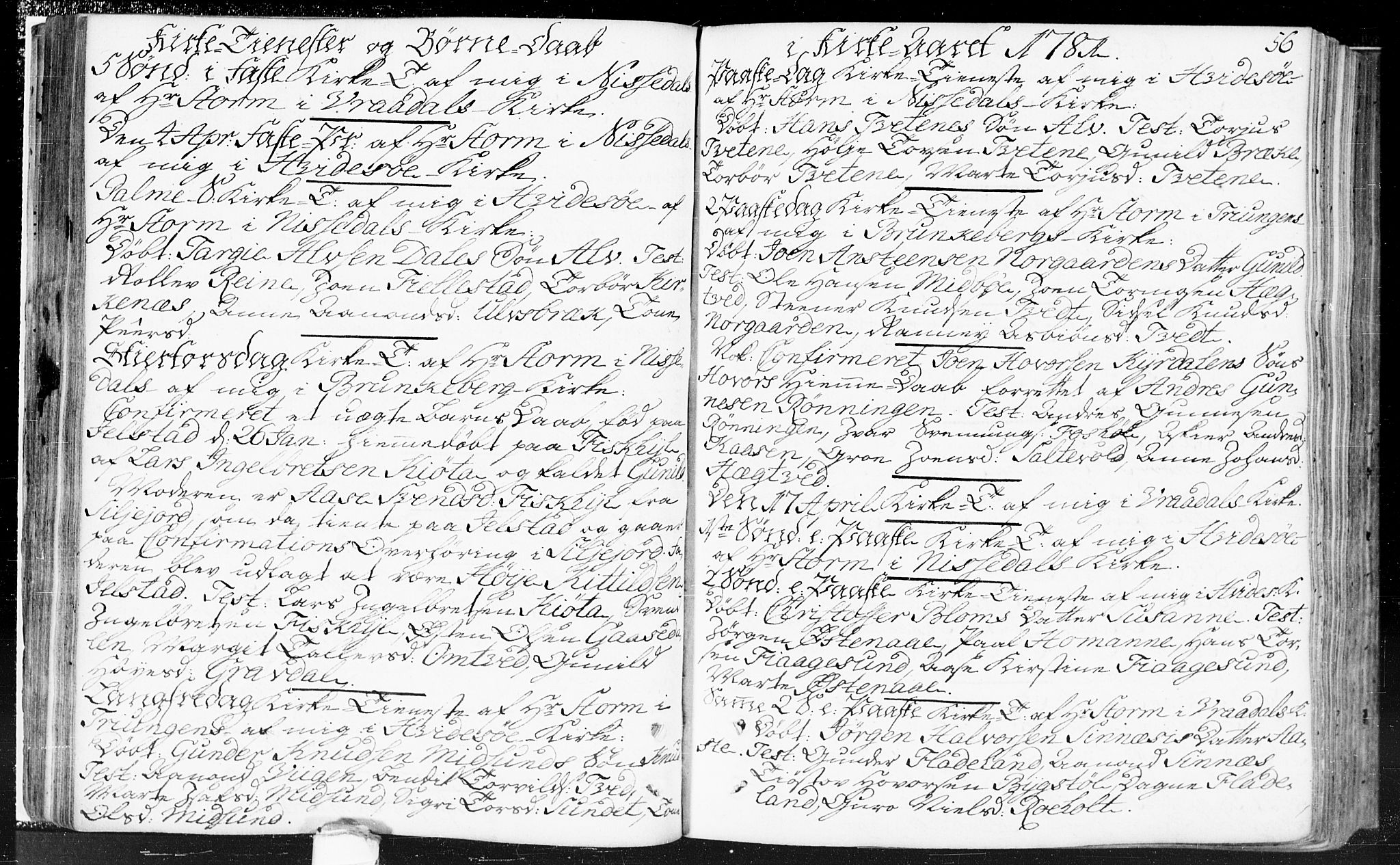 Kviteseid kirkebøker, SAKO/A-276/F/Fa/L0002: Ministerialbok nr. I 2, 1773-1786, s. 56