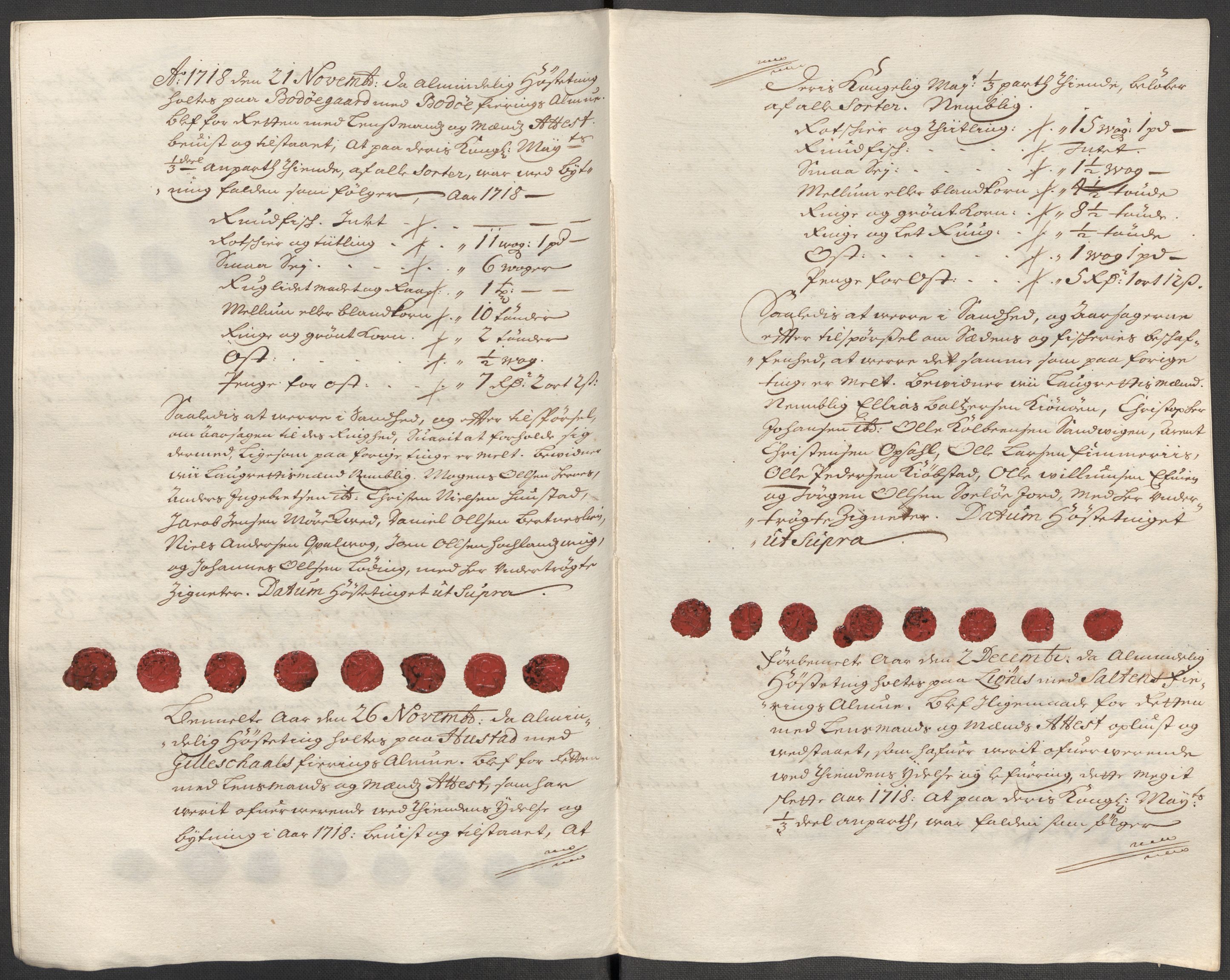 Rentekammeret inntil 1814, Reviderte regnskaper, Fogderegnskap, AV/RA-EA-4092/R66/L4588: Fogderegnskap Salten, 1718, s. 291