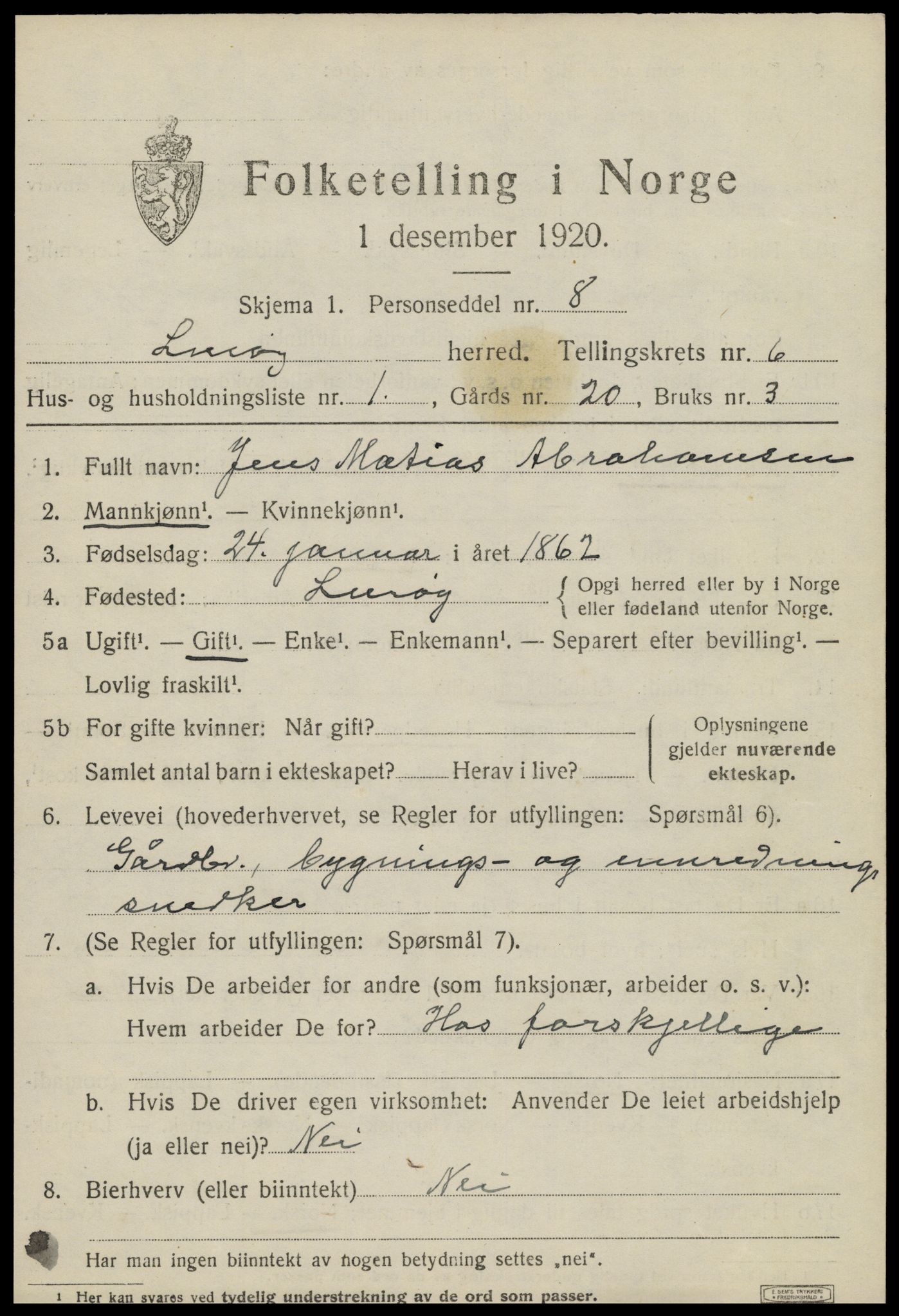 SAT, Folketelling 1920 for 1834 Lurøy herred, 1920, s. 3087